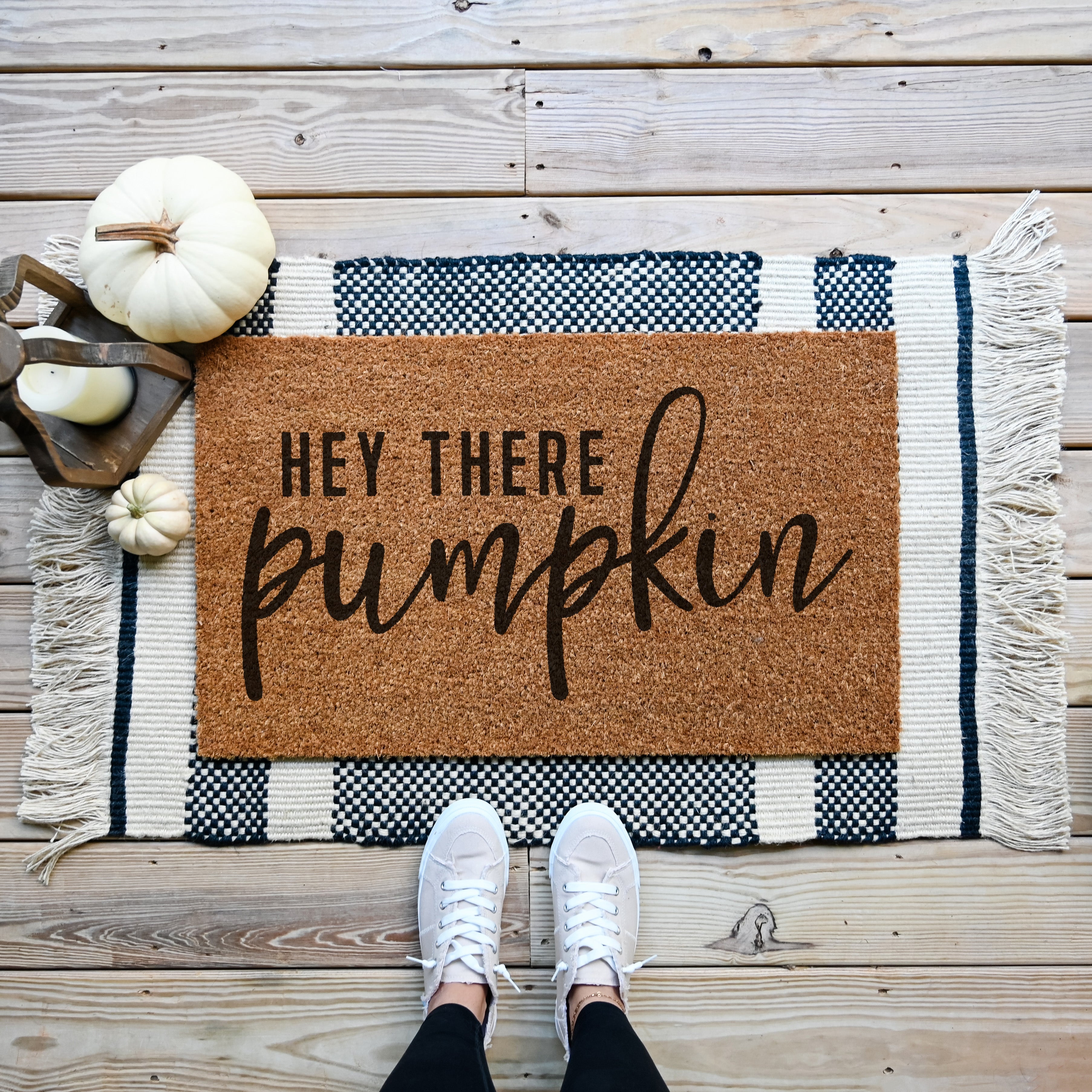 hey there pumpkin doormat