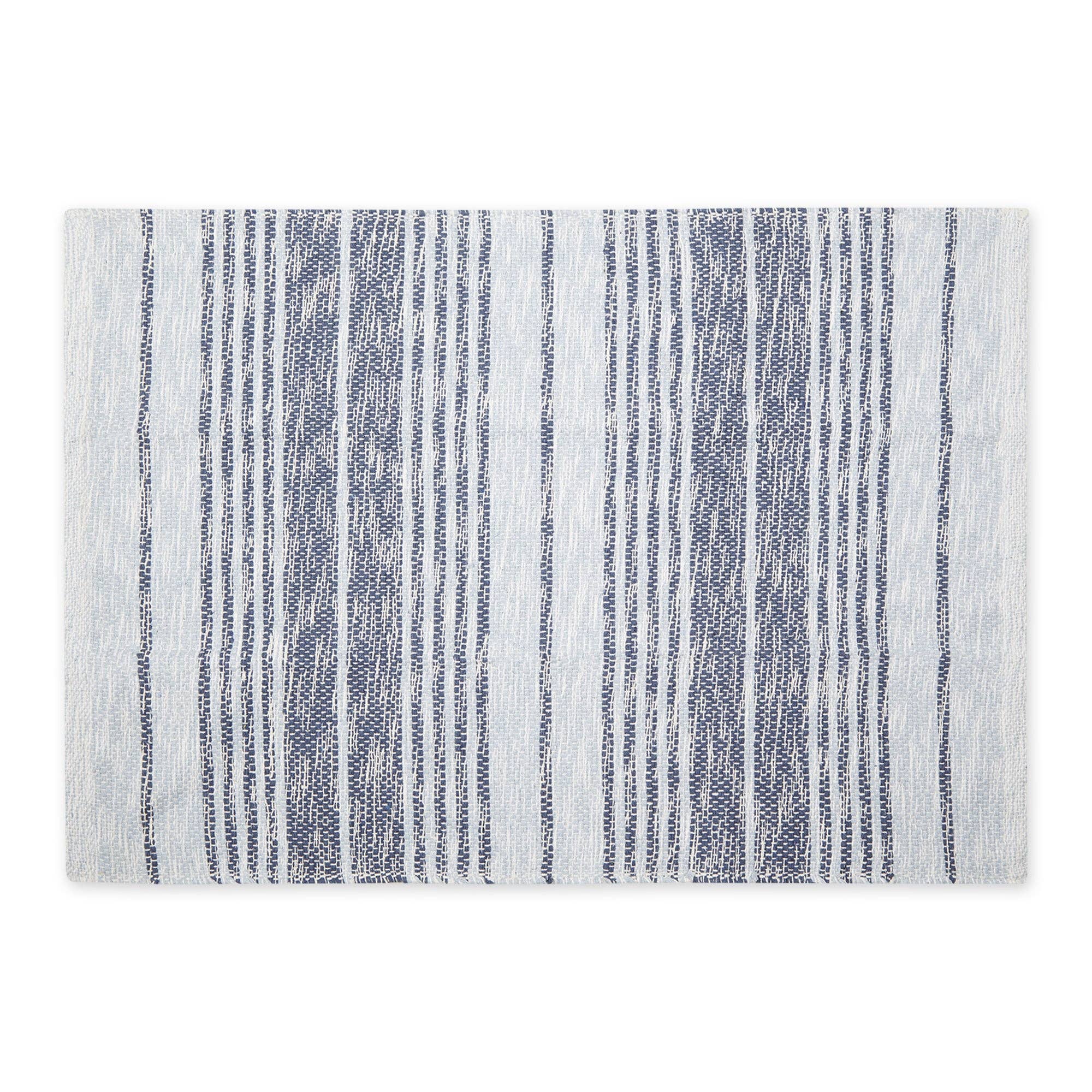 Variegated Stonewash Blue Recycled Yarn Rug 2X3 Ft - Hamlin Row
