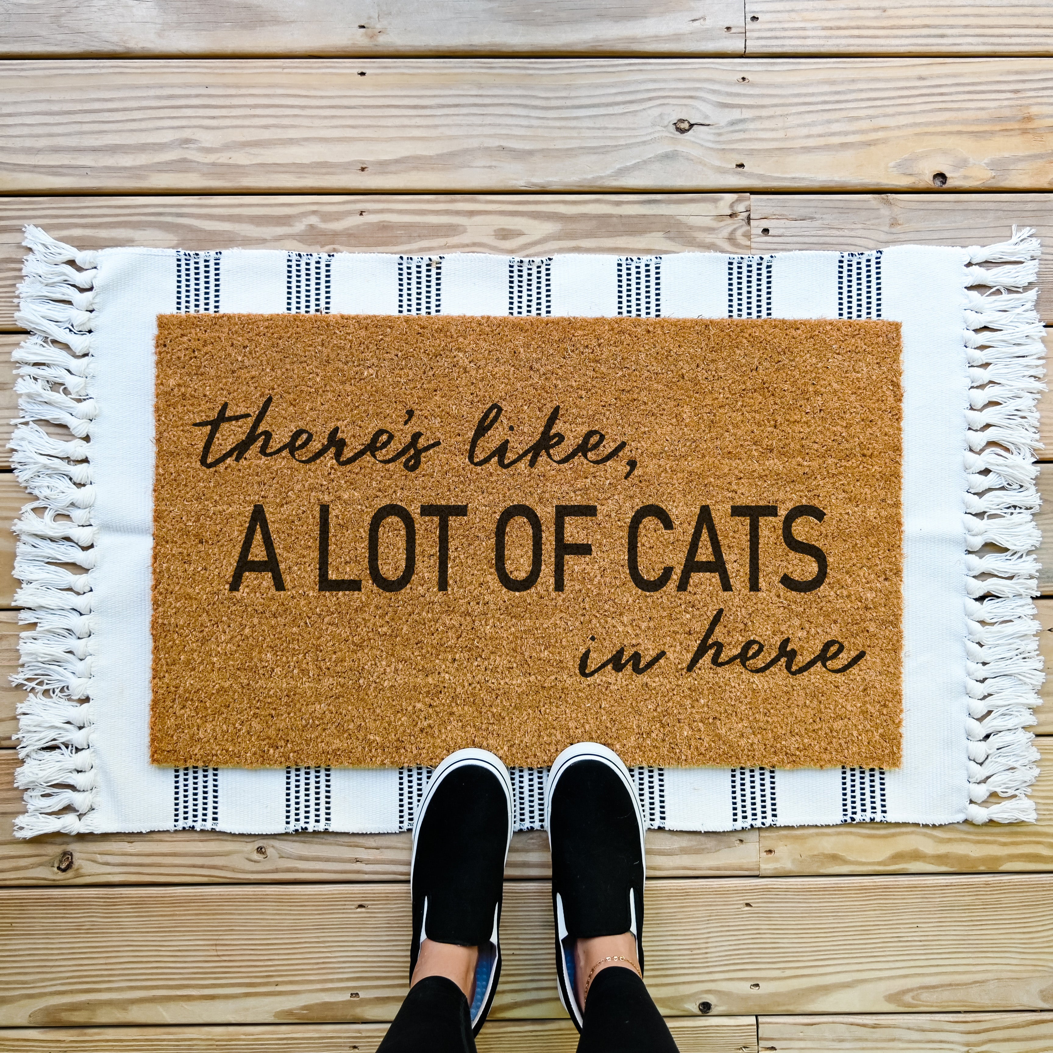 There's Like, A Lot of Cats in Here Doormat. Funny doormat. Coir doormat.