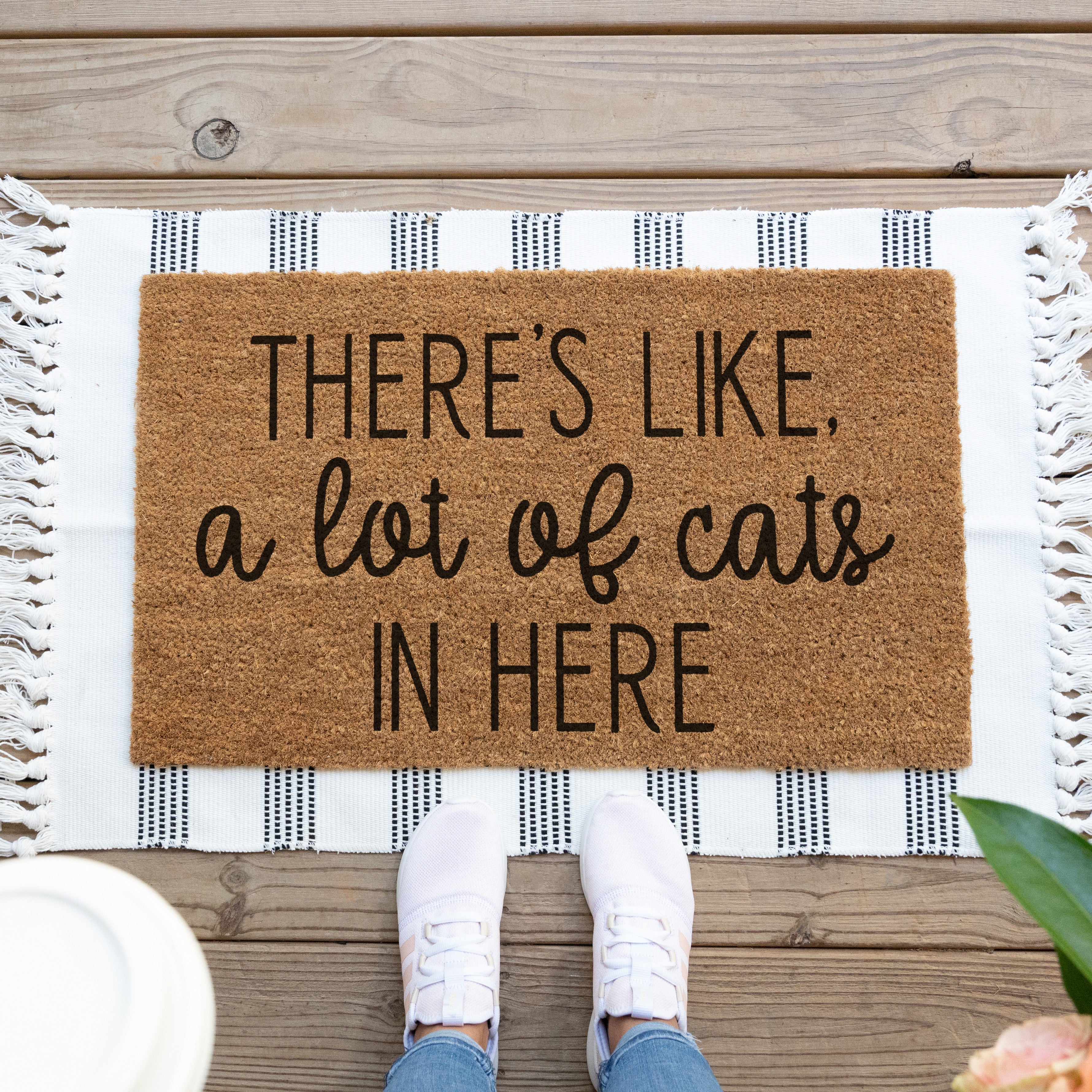 There's Like, A Lot of Cats in Here Doormat. Funny doormat. Coir doormat.