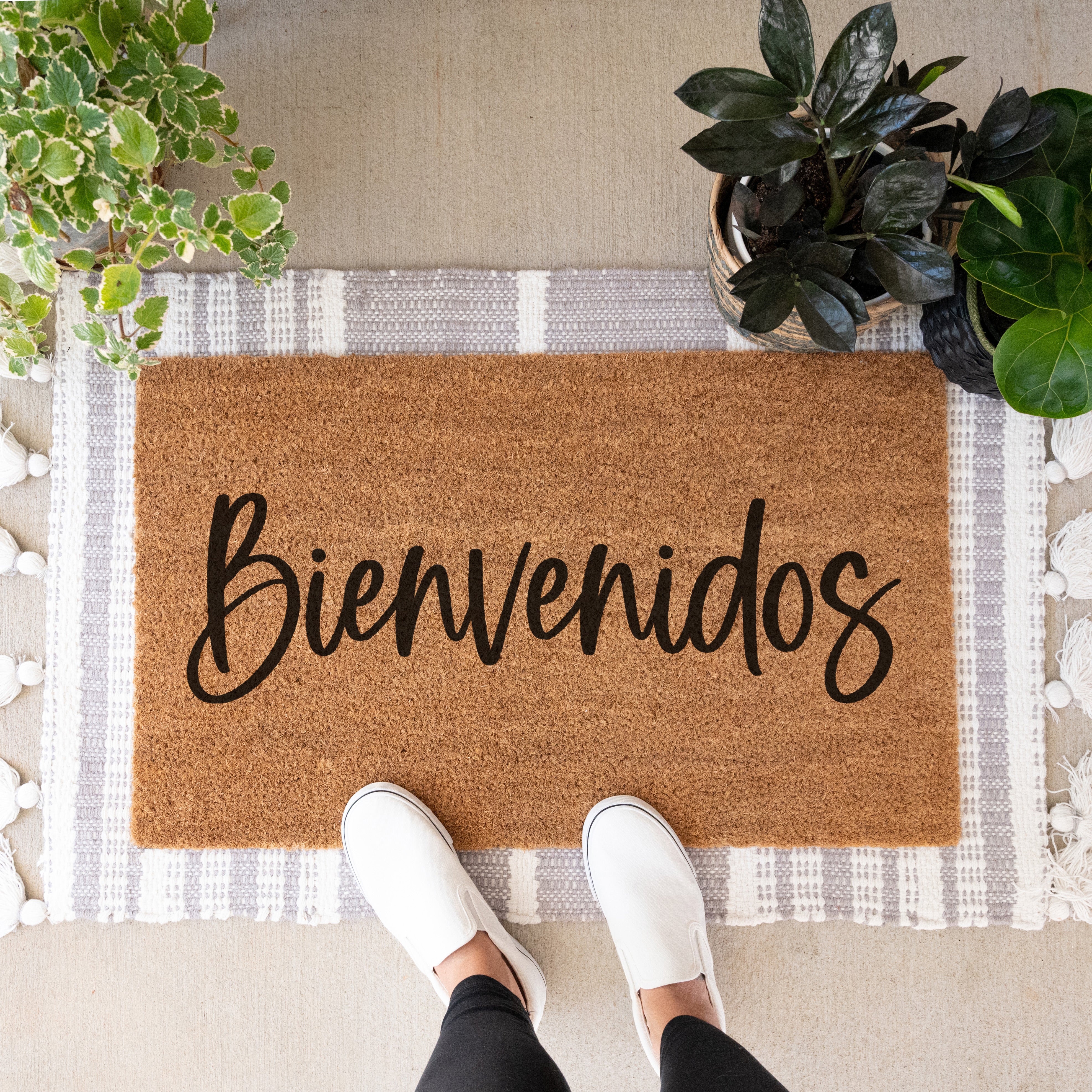 Bienvenidos Doormat.  Coir doormat.
