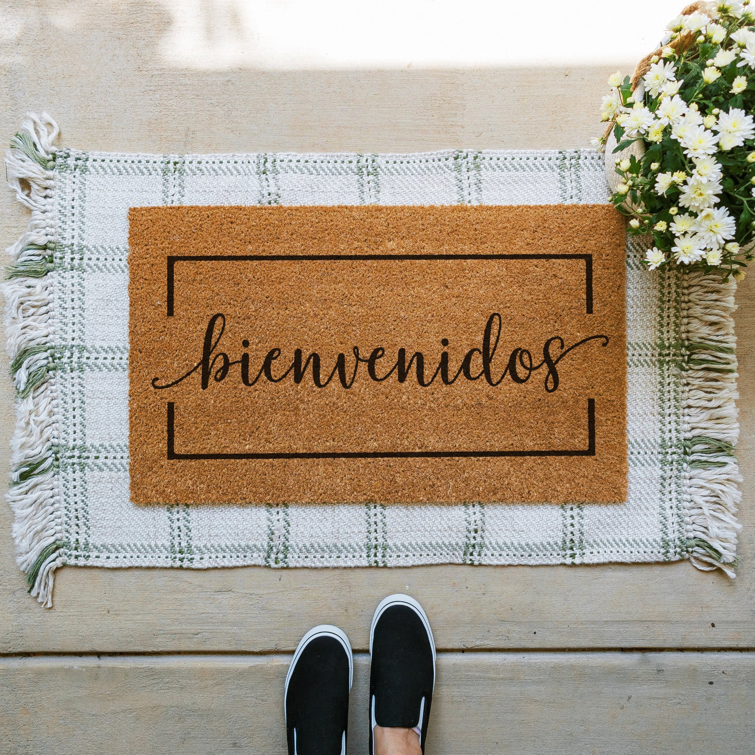 Bienvenidos Doormat.  Coir doormat.