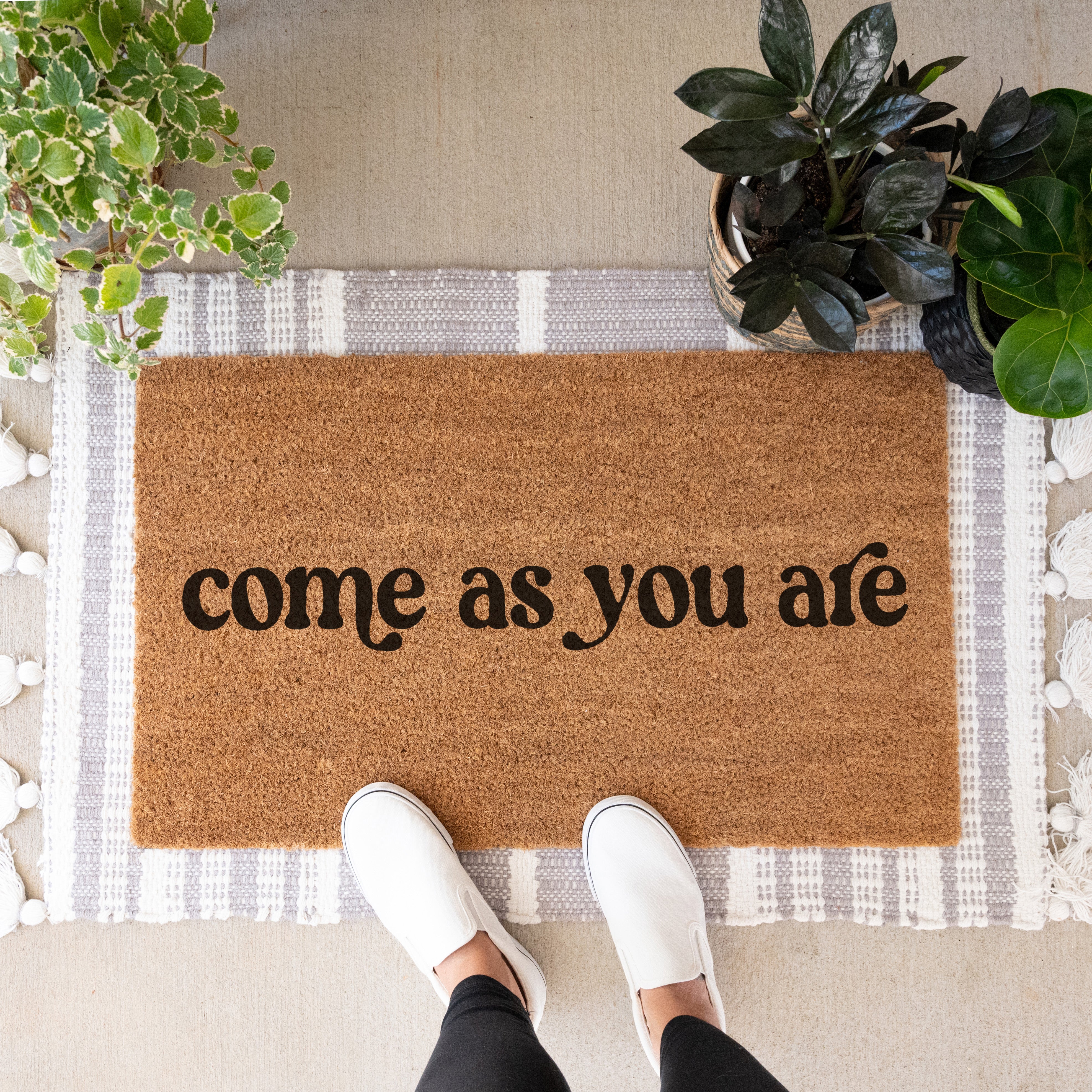 Come As You Are Doormat.  Coir doormat.  Welcome doormat.