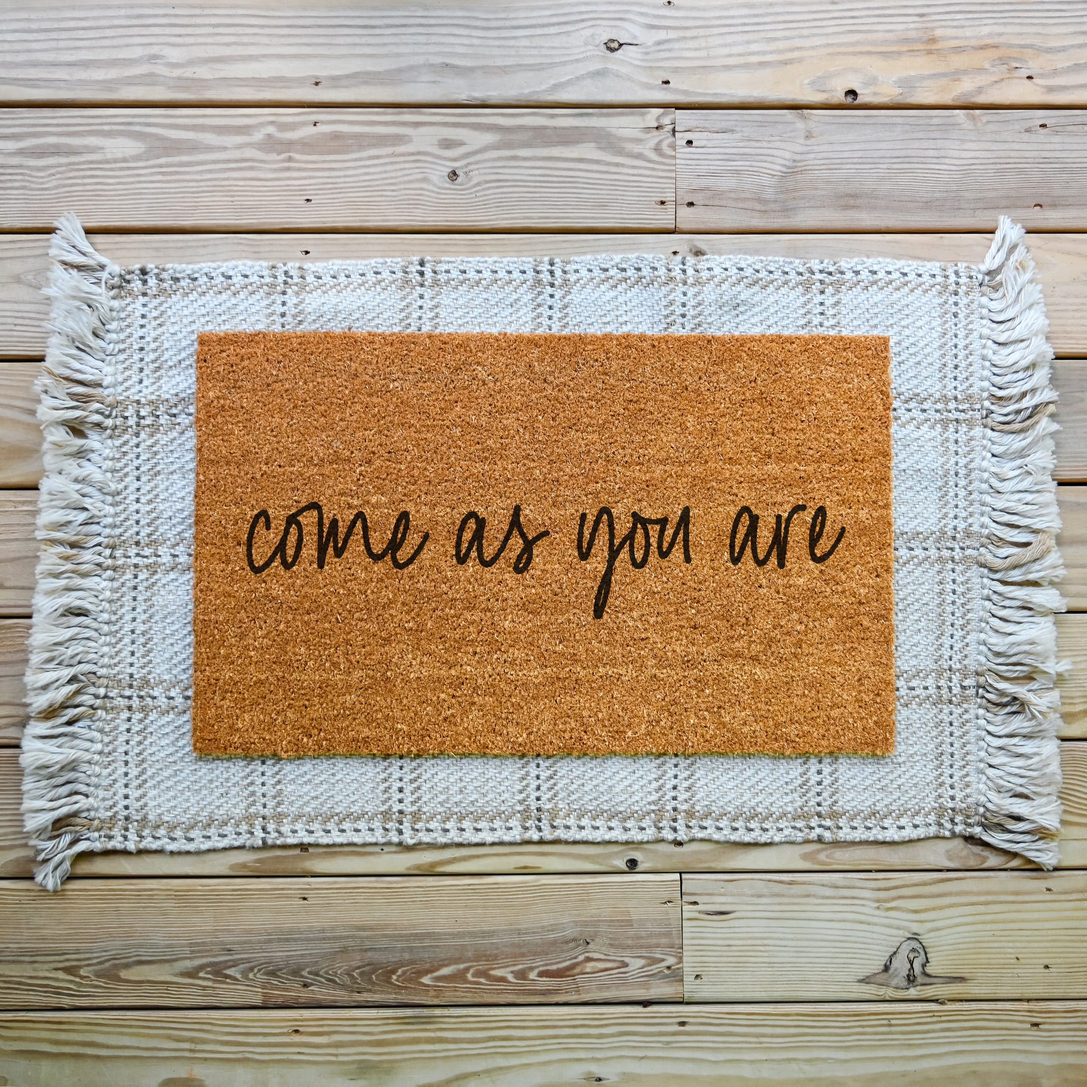 Come As You Are Doormat.  Coir doormat.  Welcome doormat.