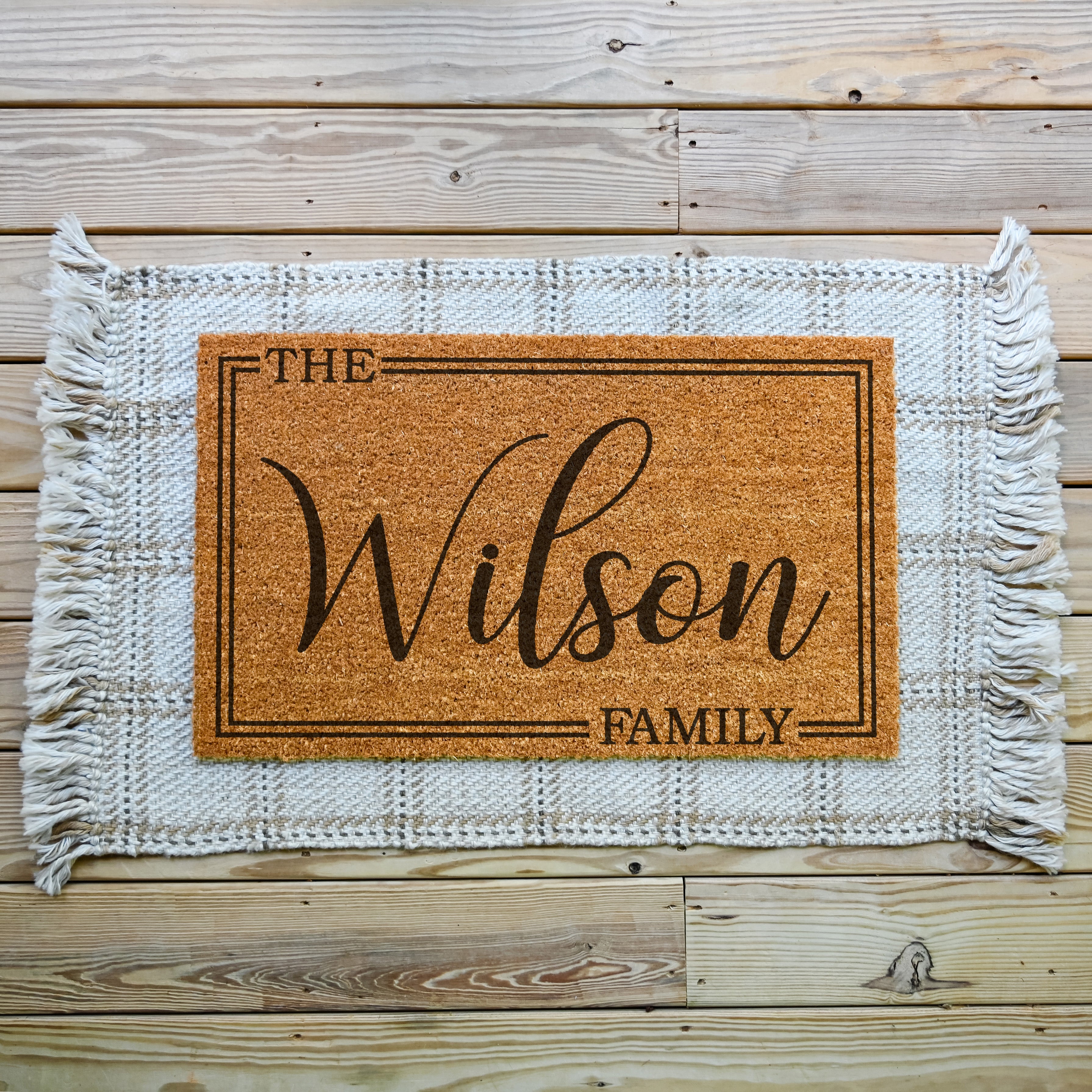 Family Last Name Personalized Doormat - Hamlin Row