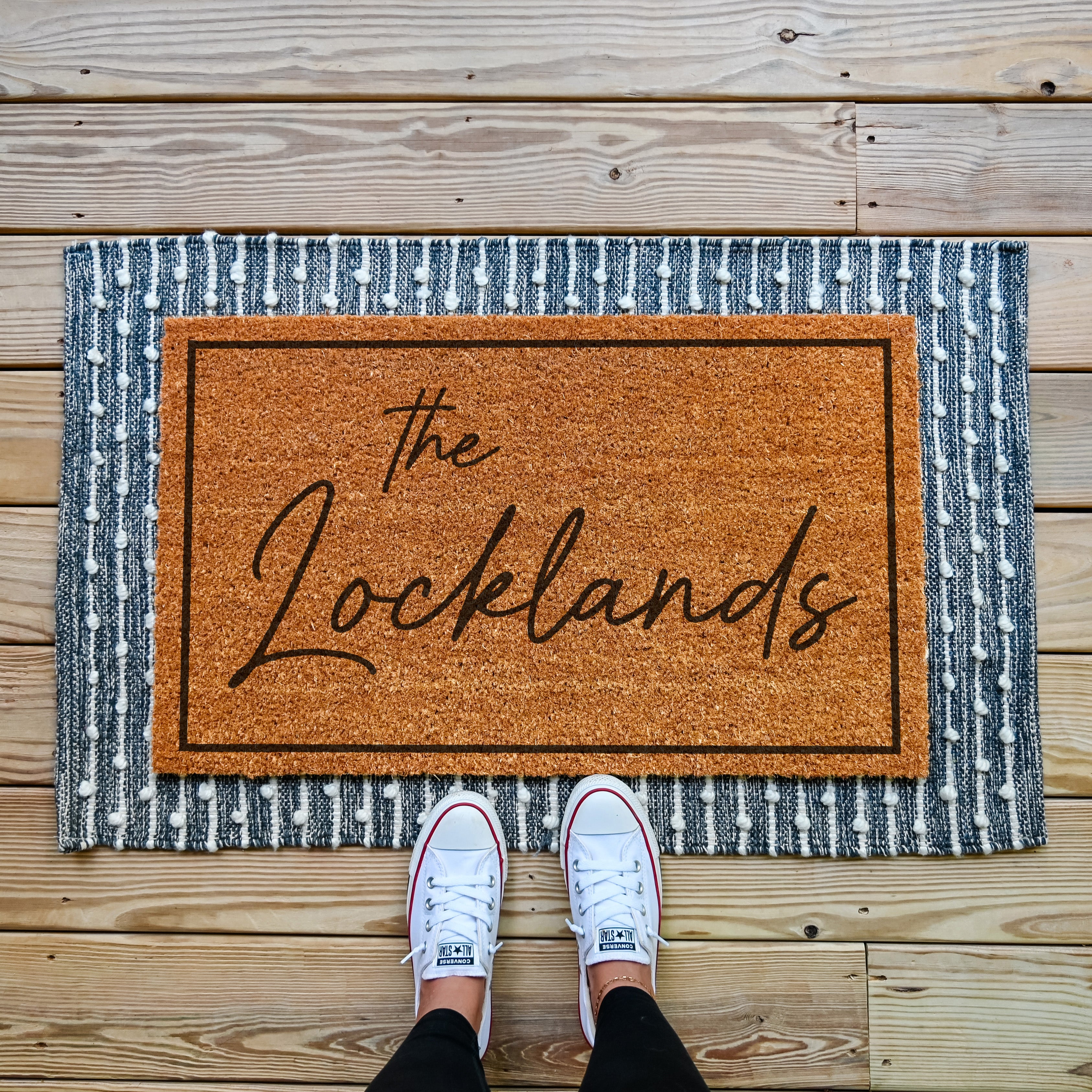 Custom Last Name Welcome Doormat - Hamlin Row