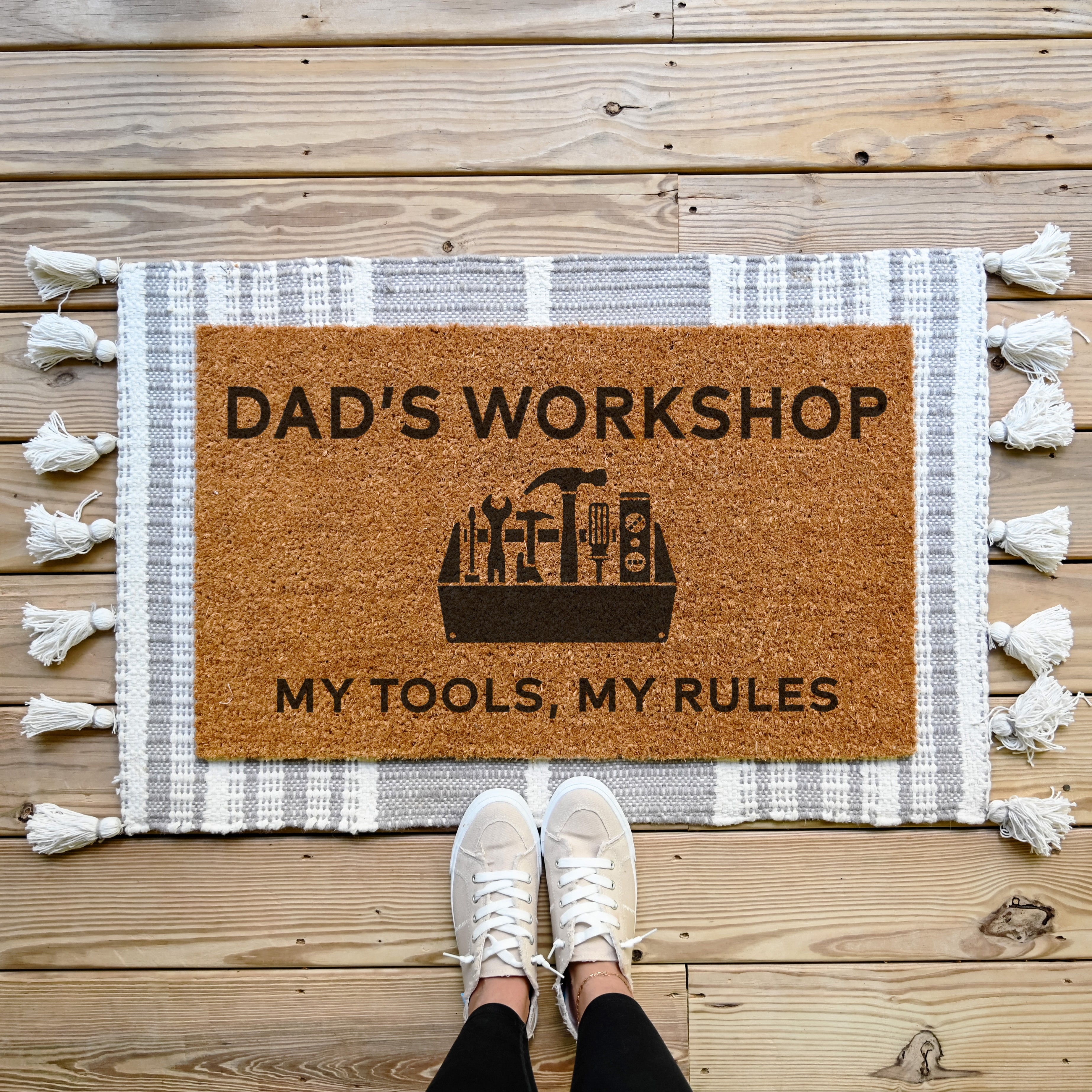 Dad's Workshop Father's Day Doormat - Hamlin Row