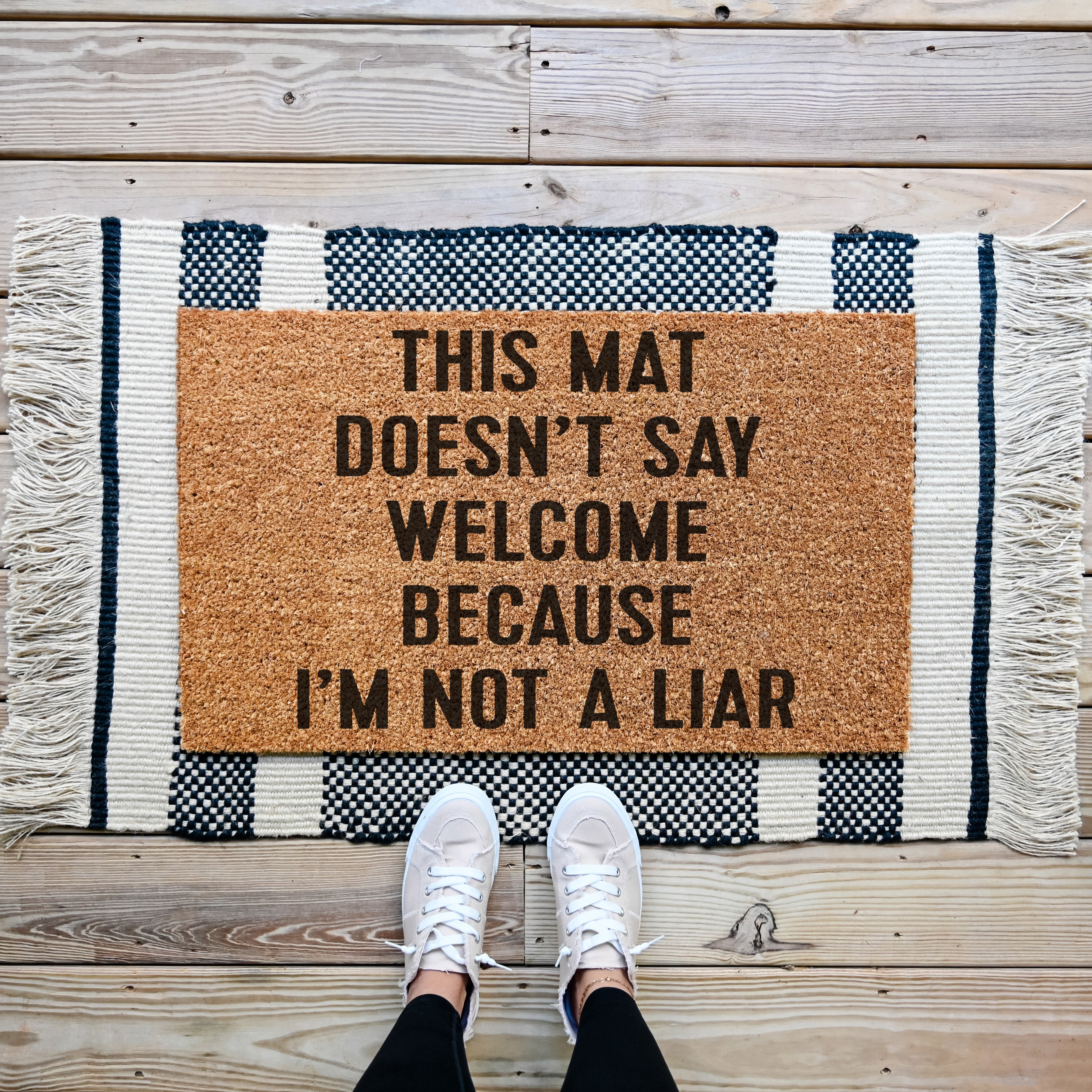 This Mat Doesn't Say Welcome Because I'm Not A Liar Doormat - Hamlin Row