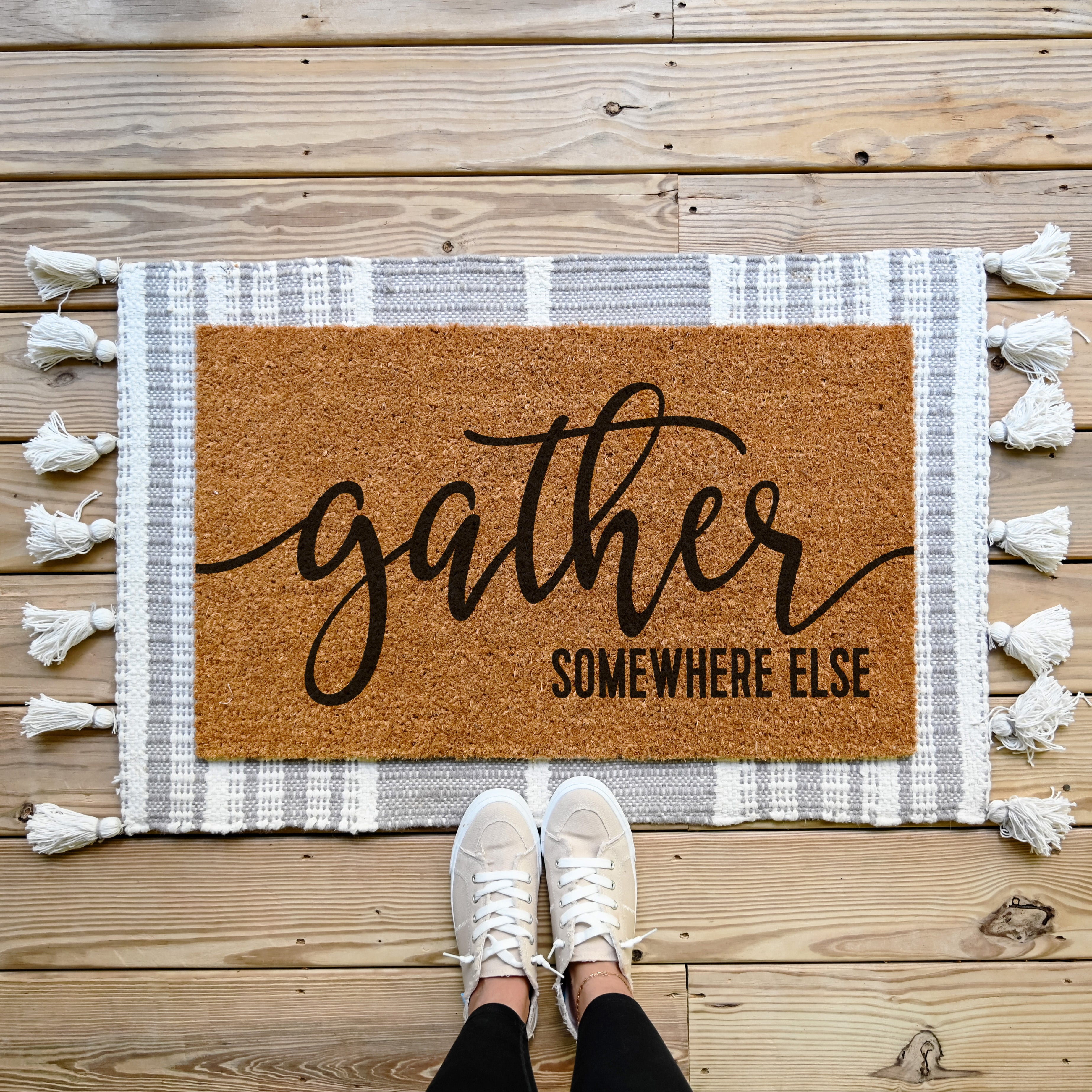 Gather Somewhere Else Doormat. Coir doormat.