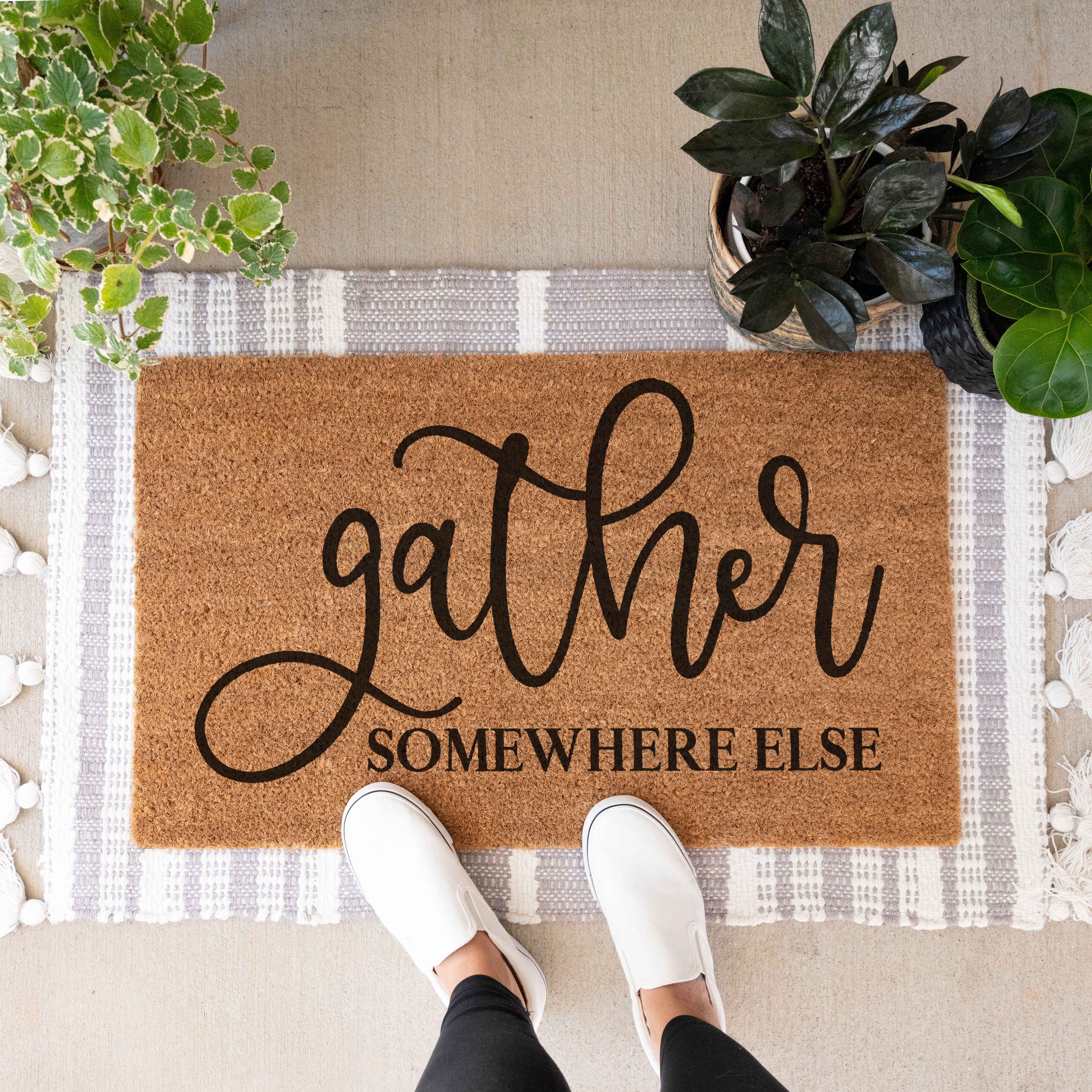 Gather Somewhere Else Doormat. Coir doormat.