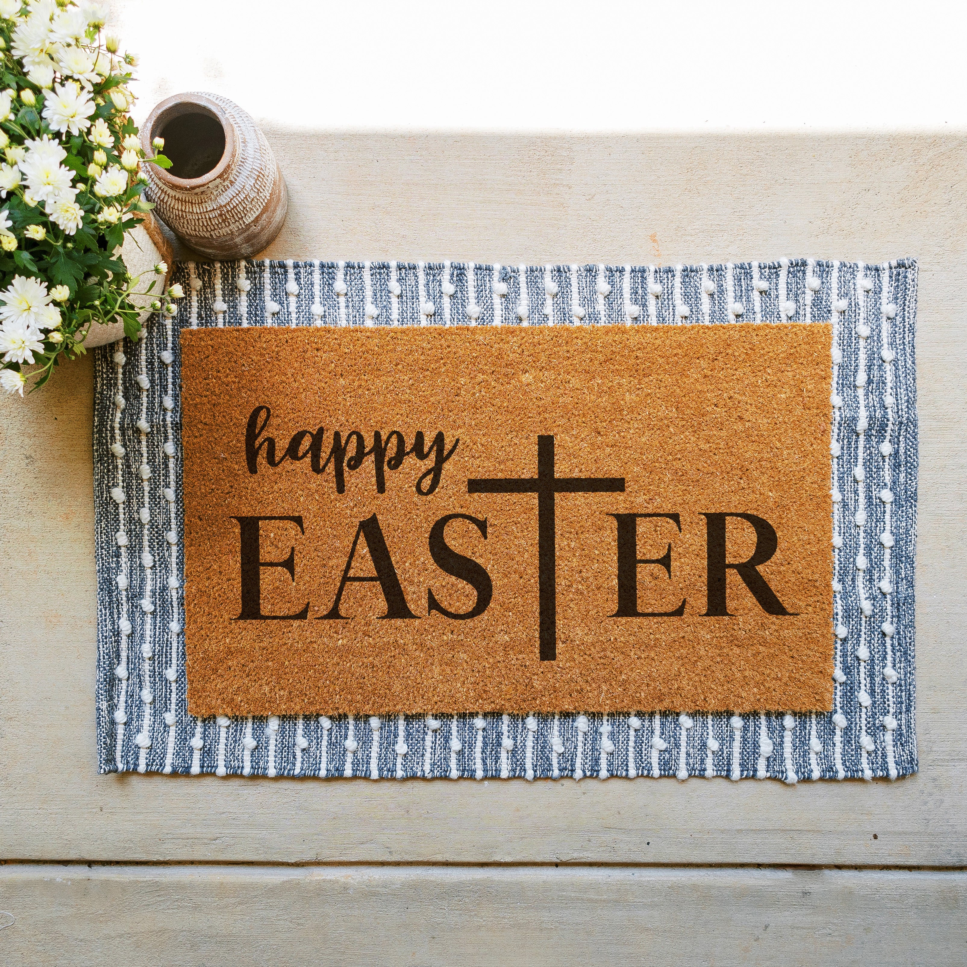 Happy Easter Cross Doormat - Hamlin Row