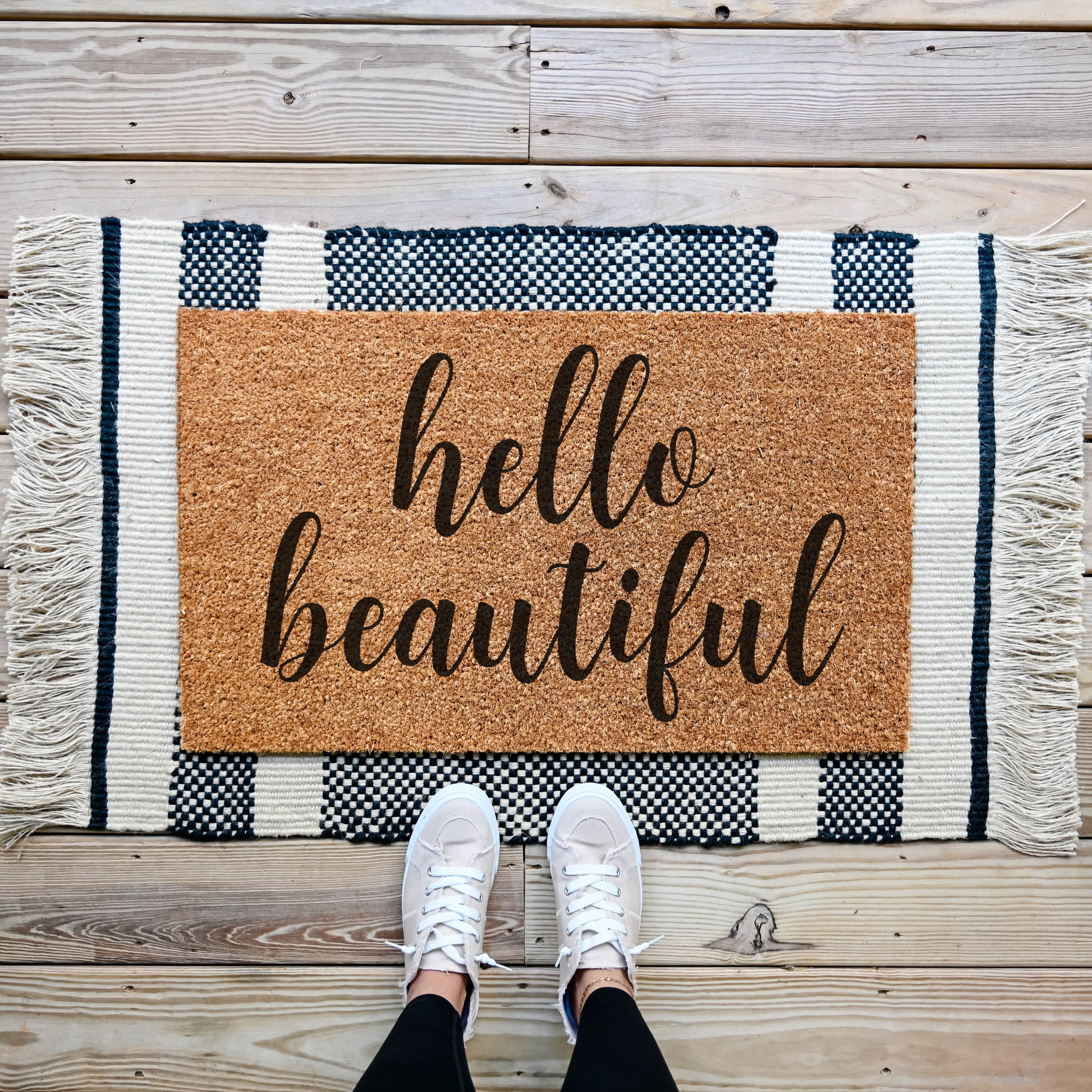 Hello Beautiful Doormat - Hamlin Row