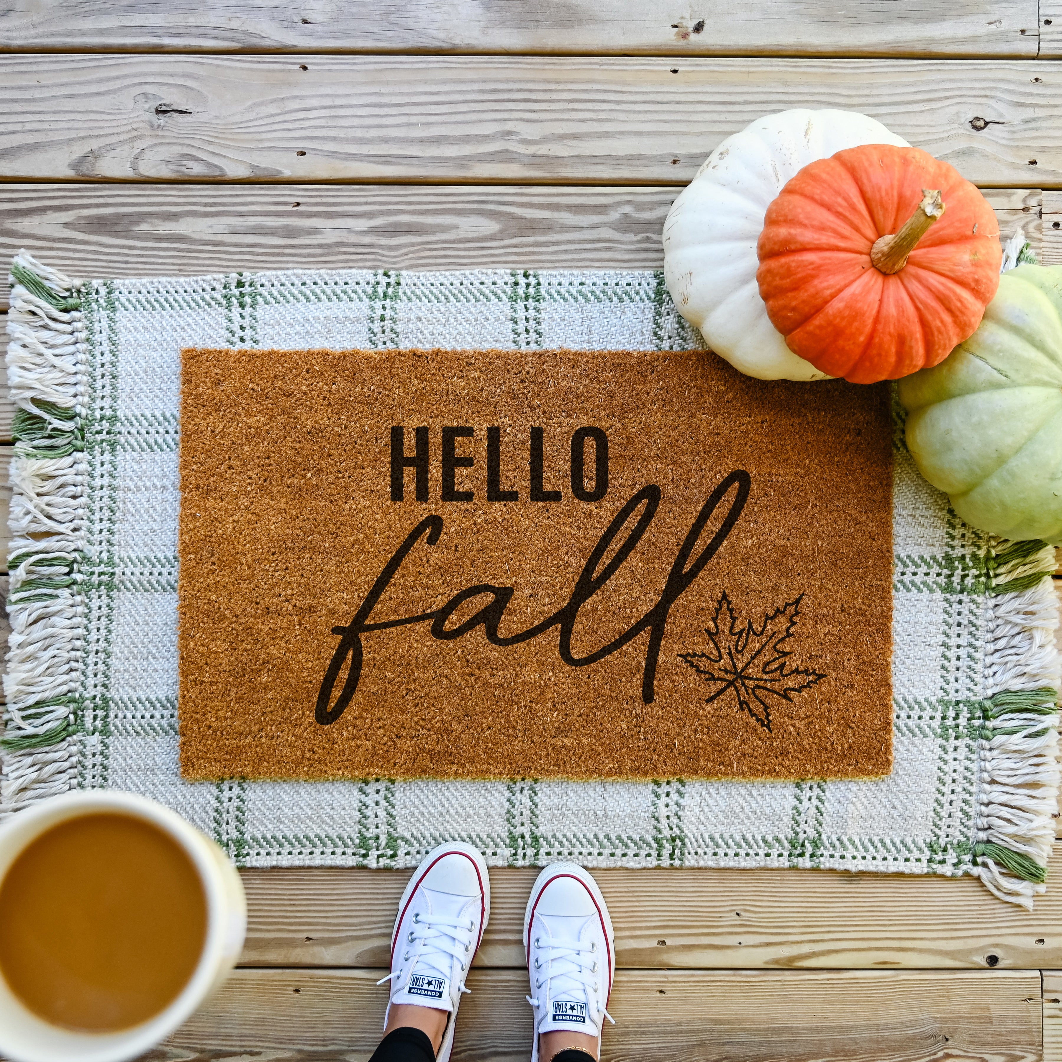 Hello Fall Door Mat - Hamlin Row