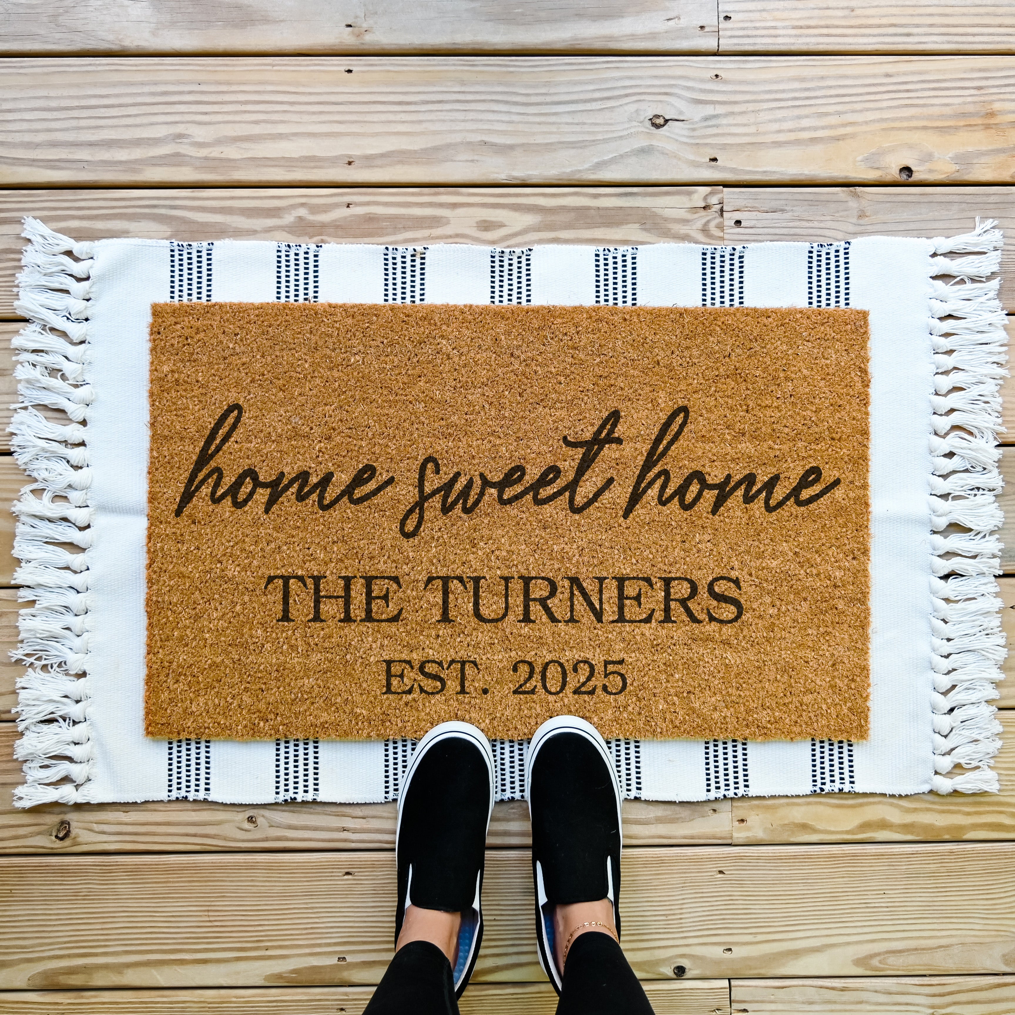 Home Sweet Home Personalized Doormat - Hamlin Row