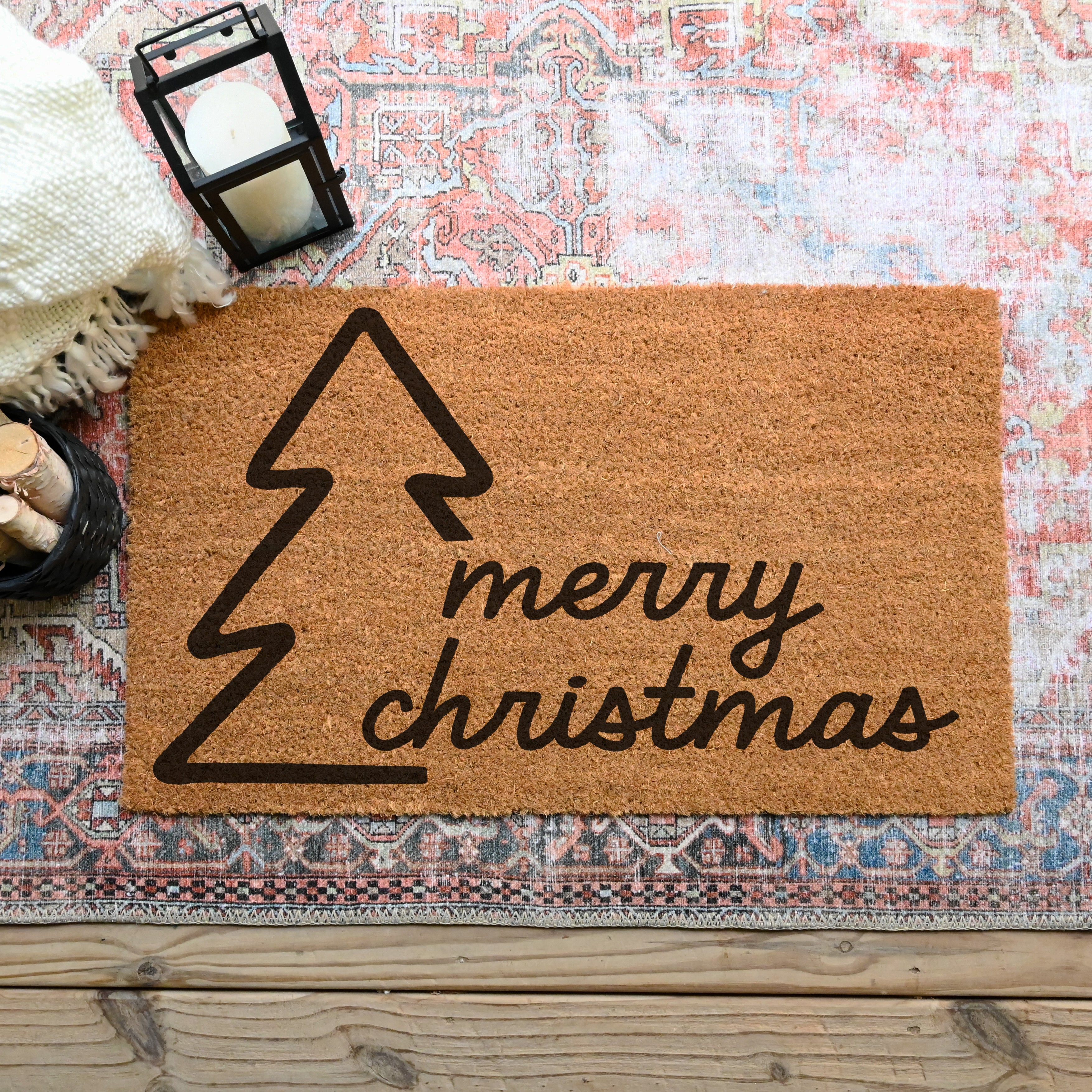 Merry Christmas Tree Doormat - Hamlin Row