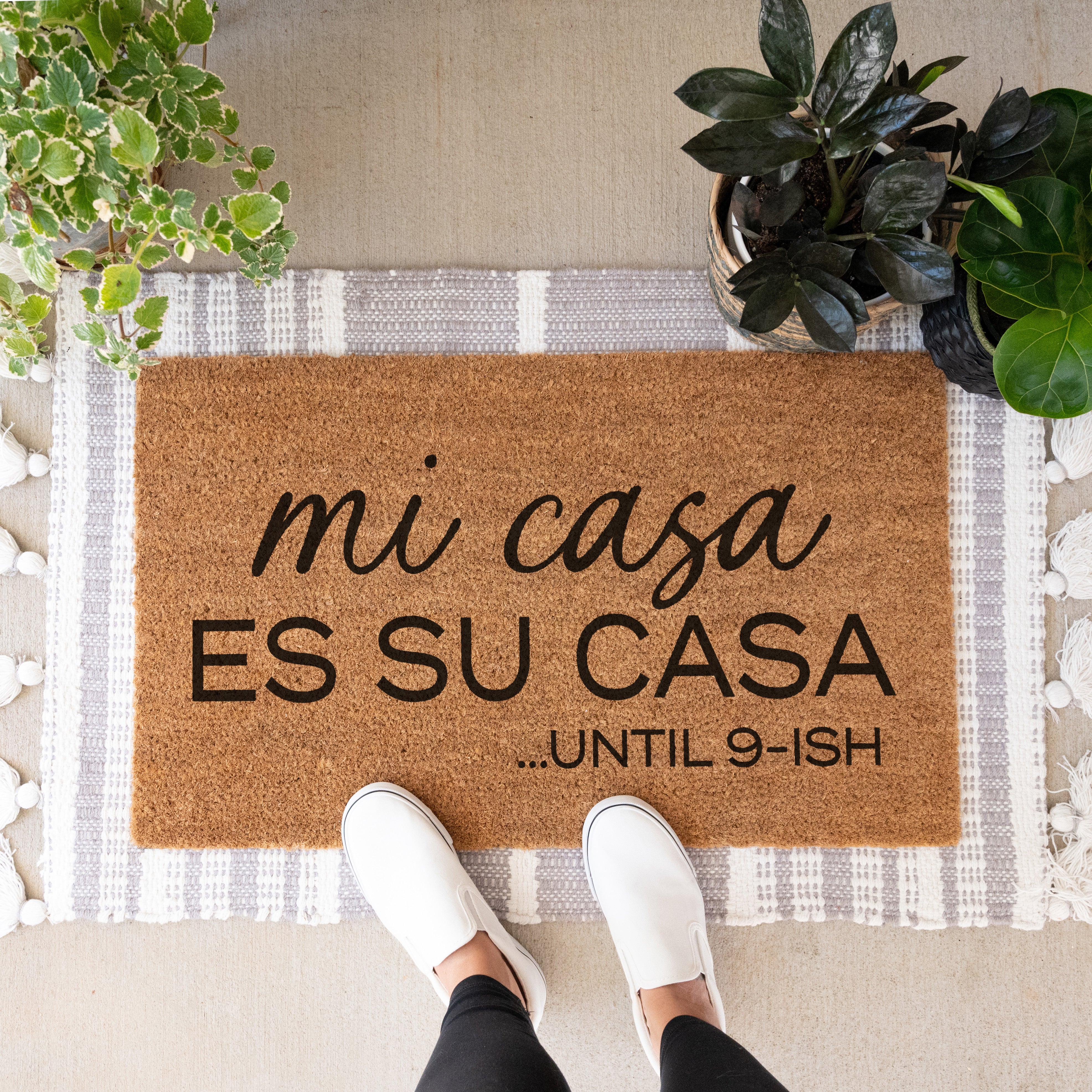 Mi Casa Es Su Casa Until 9ish Doormat. Coir doormat.