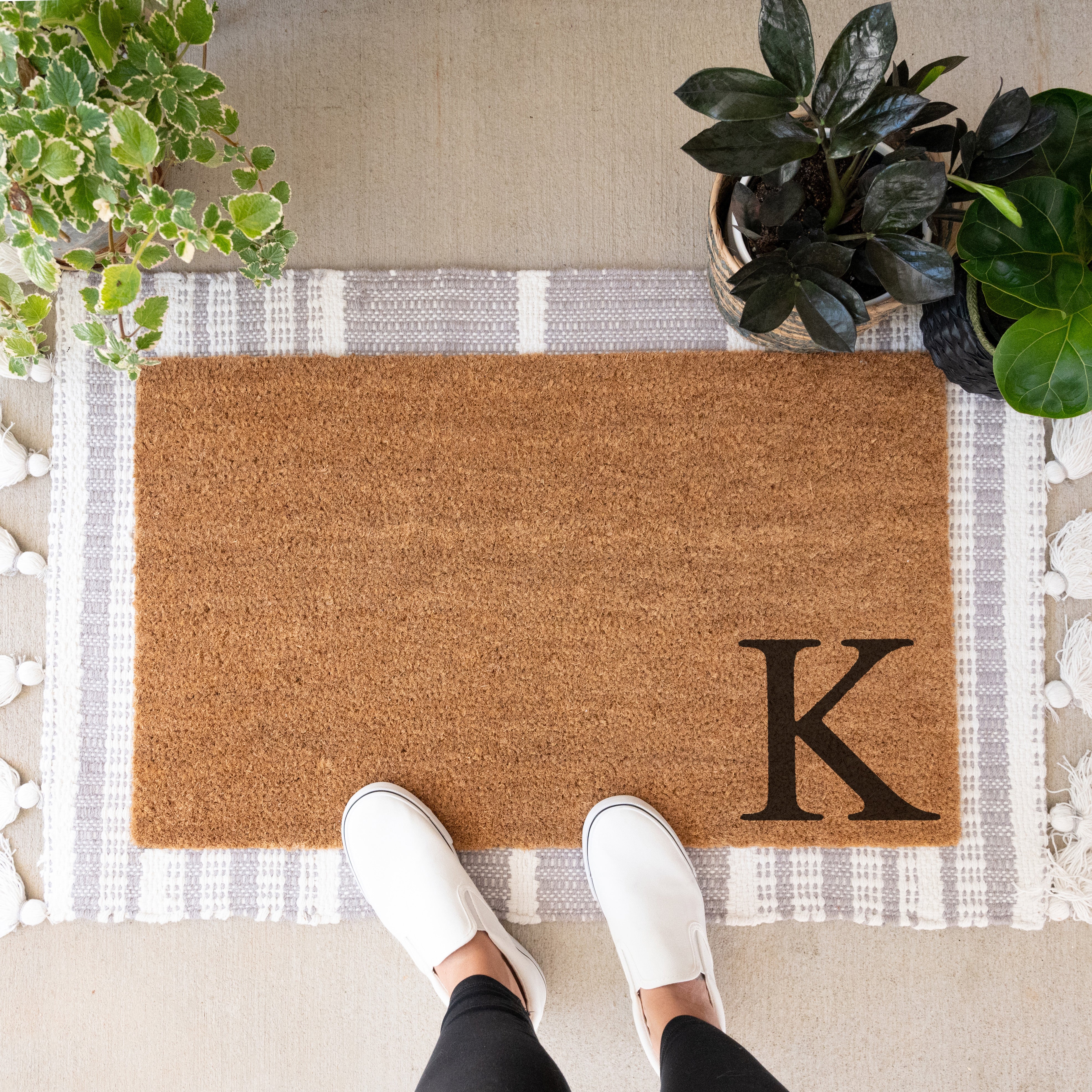 Custom Monogram Doormat, Coir Doormat. Gift Idea Doormat. Personalized Doormat