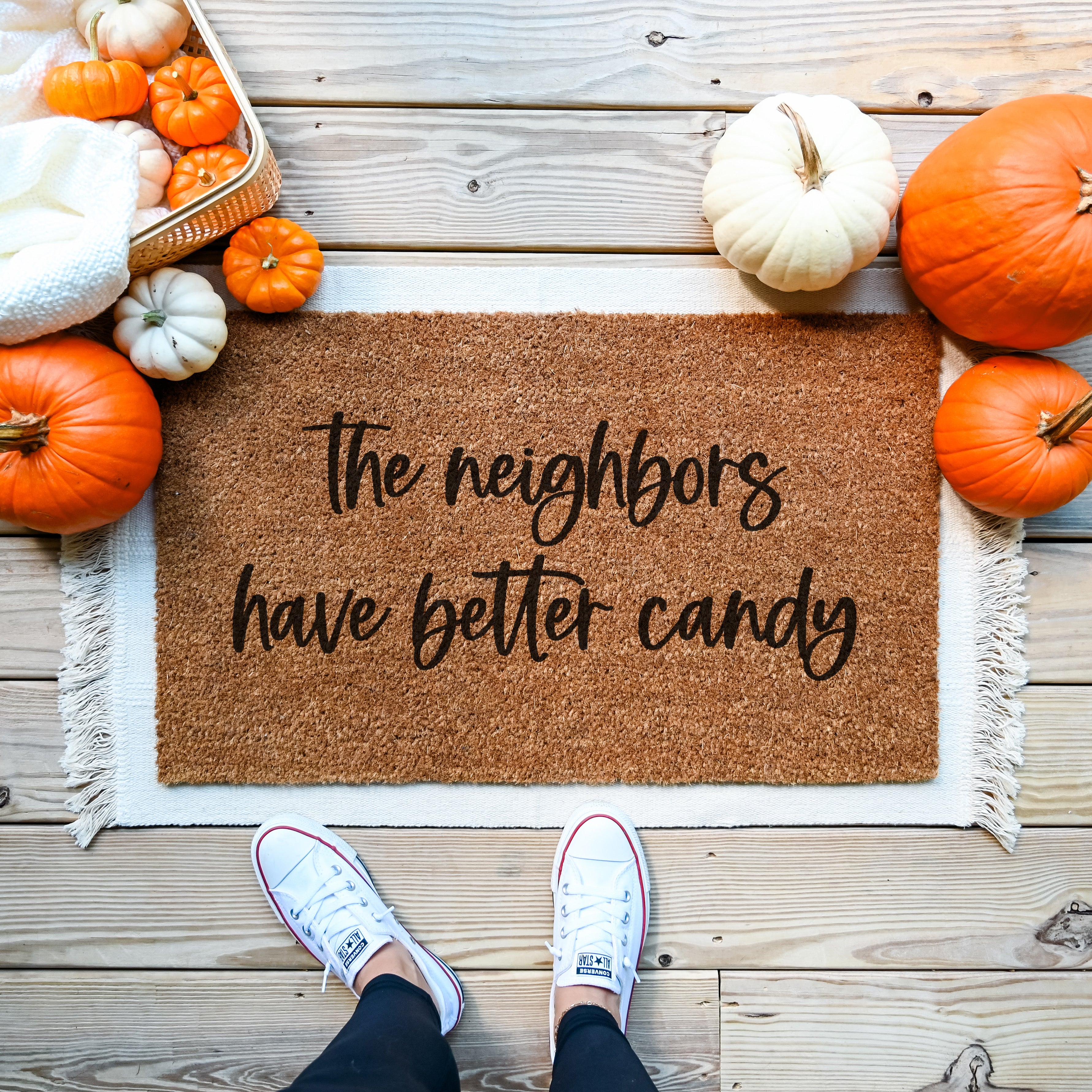 Neighbors Have Better Candy Doormat. Coir doormat. Halloween doormat.