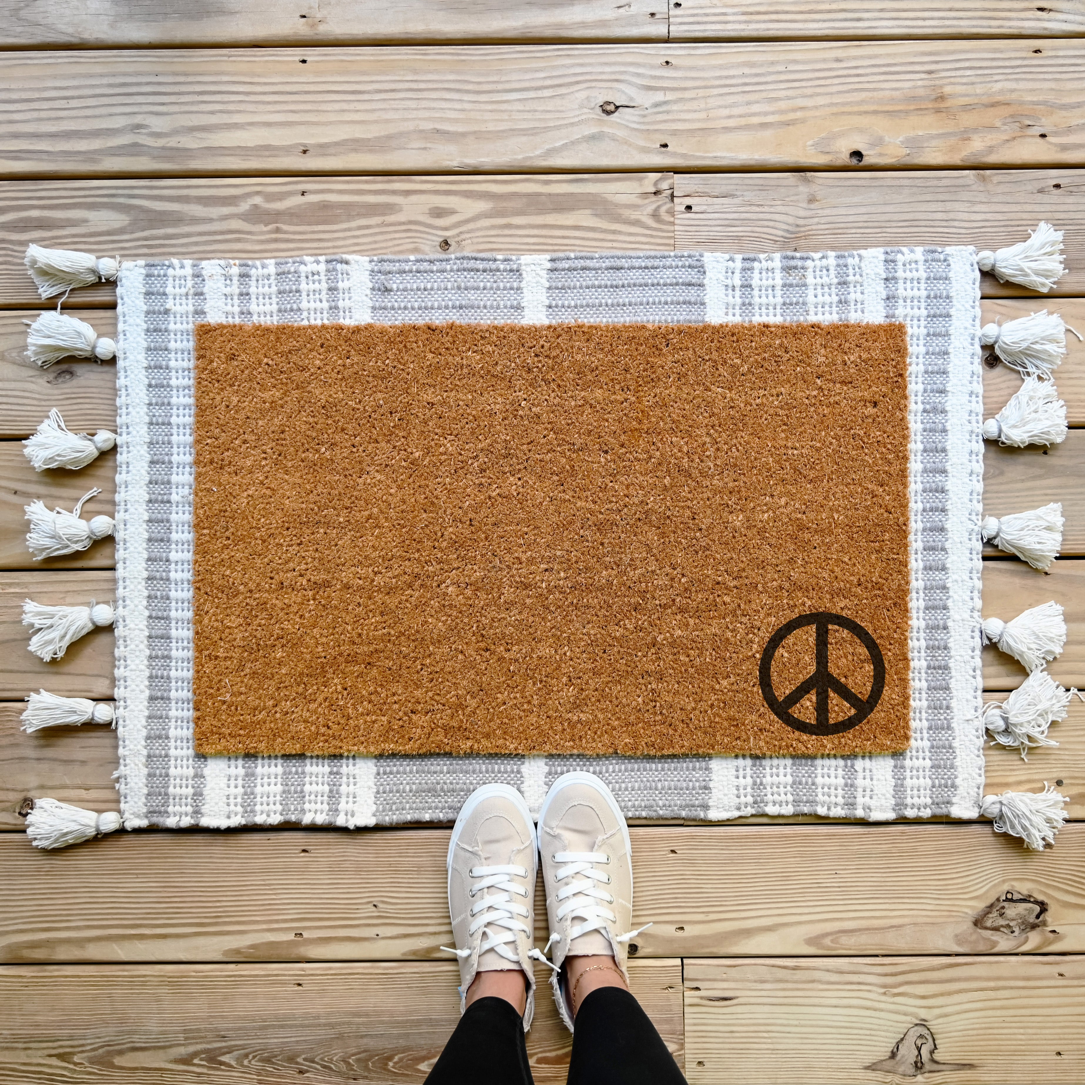 Peace Sign Doormat