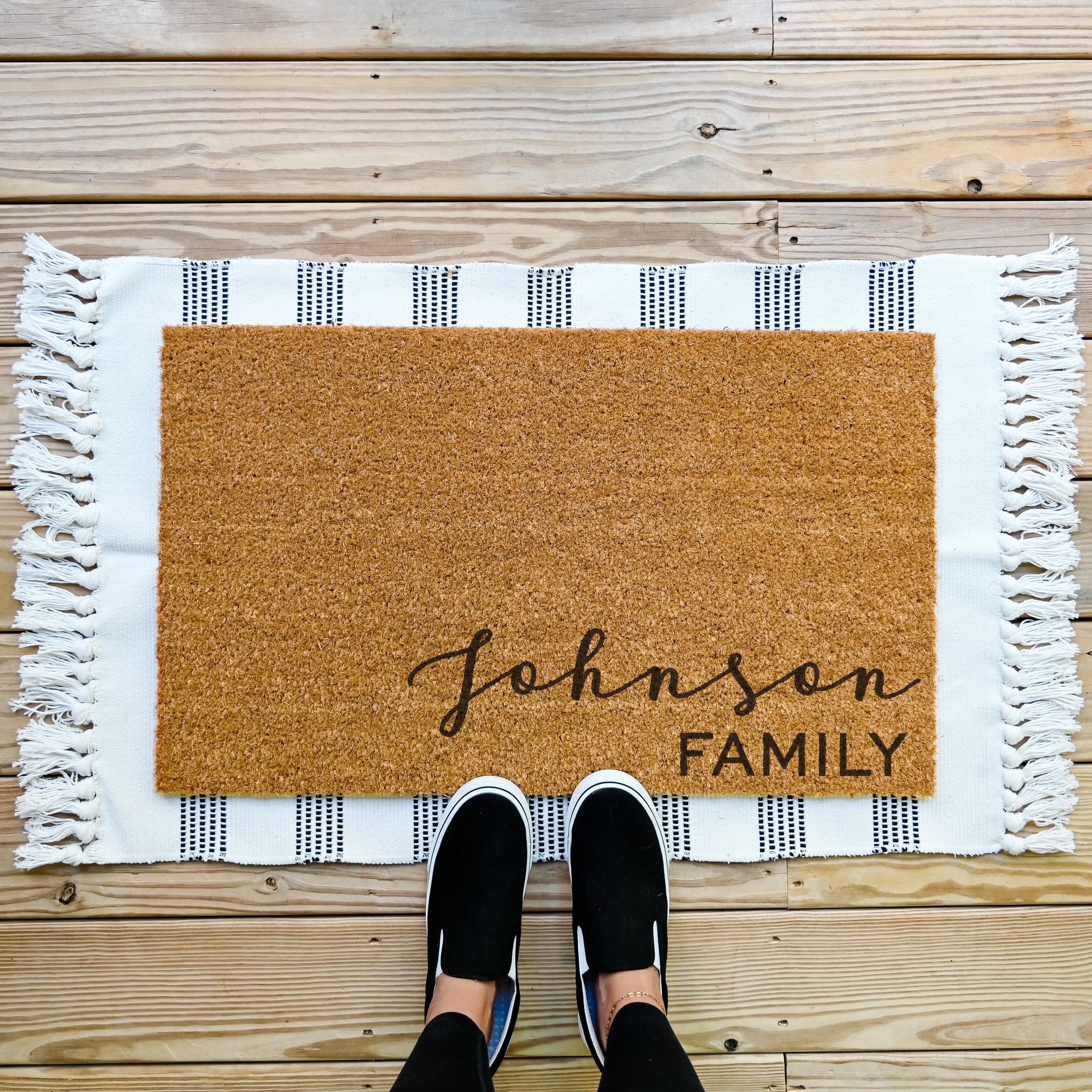 Personalized Last Name Family Doormat