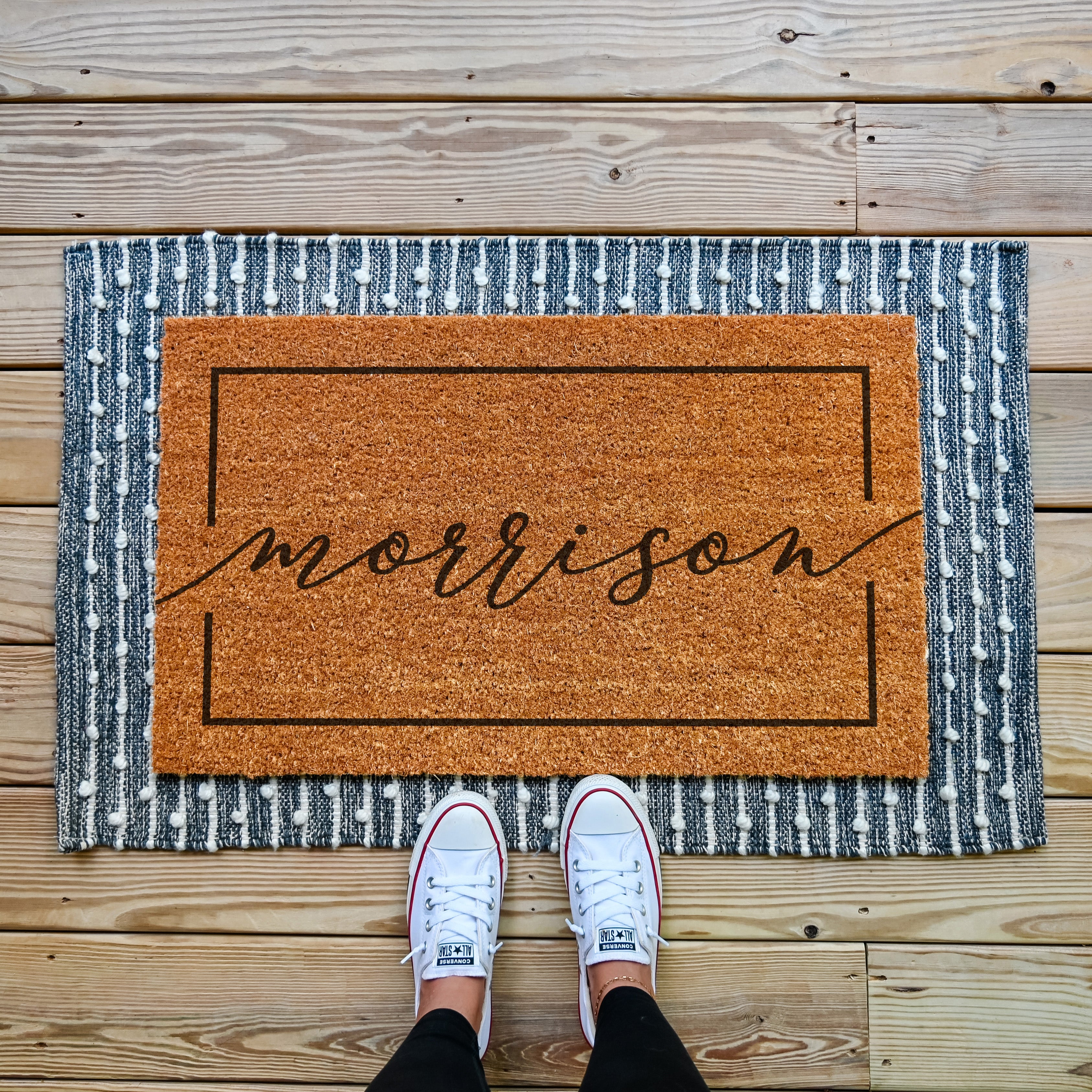 Personalized Last Name Doormat - Hamlin Row