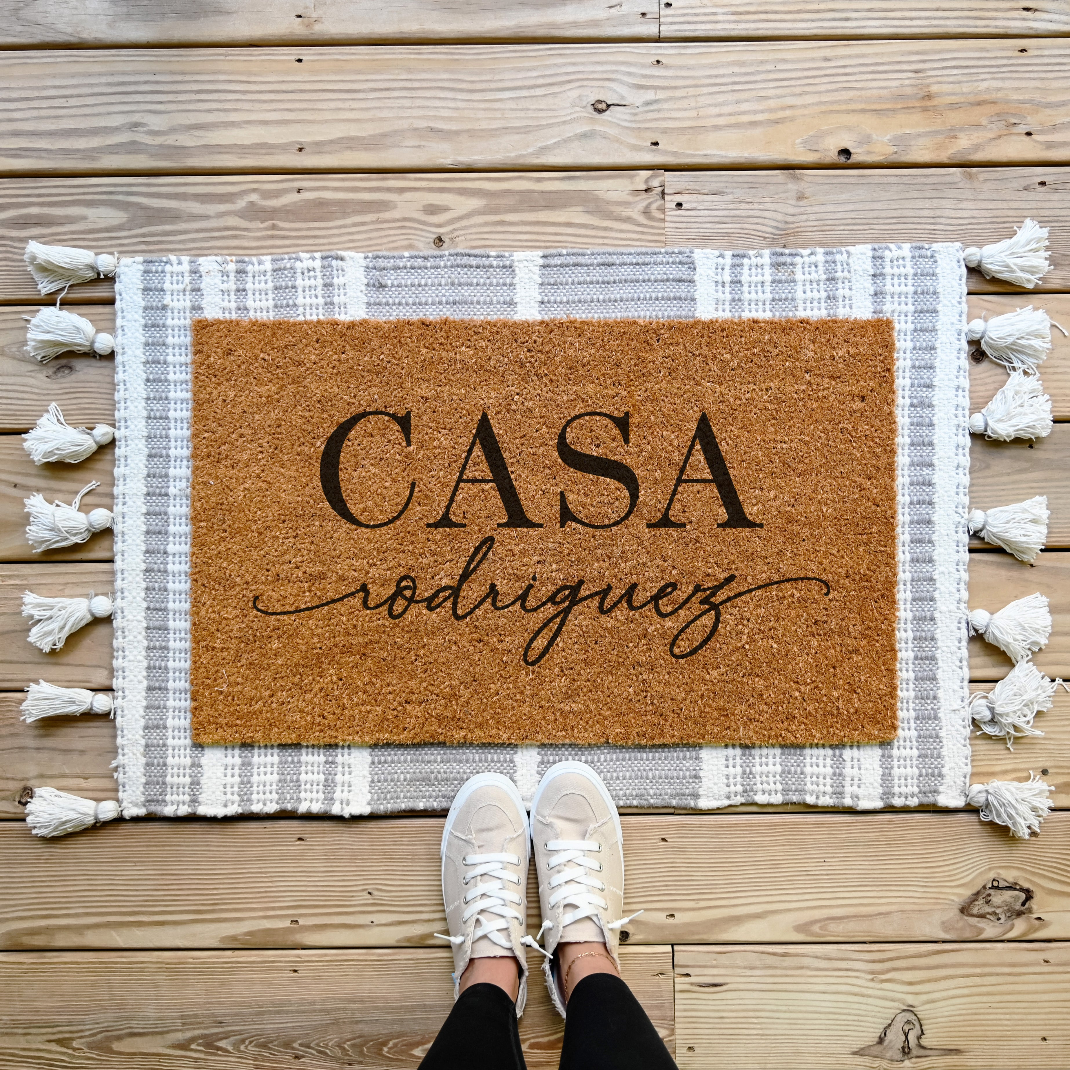 casa personalized doormat.  coir doormat.  Custom doormat.  Gift idea doormat