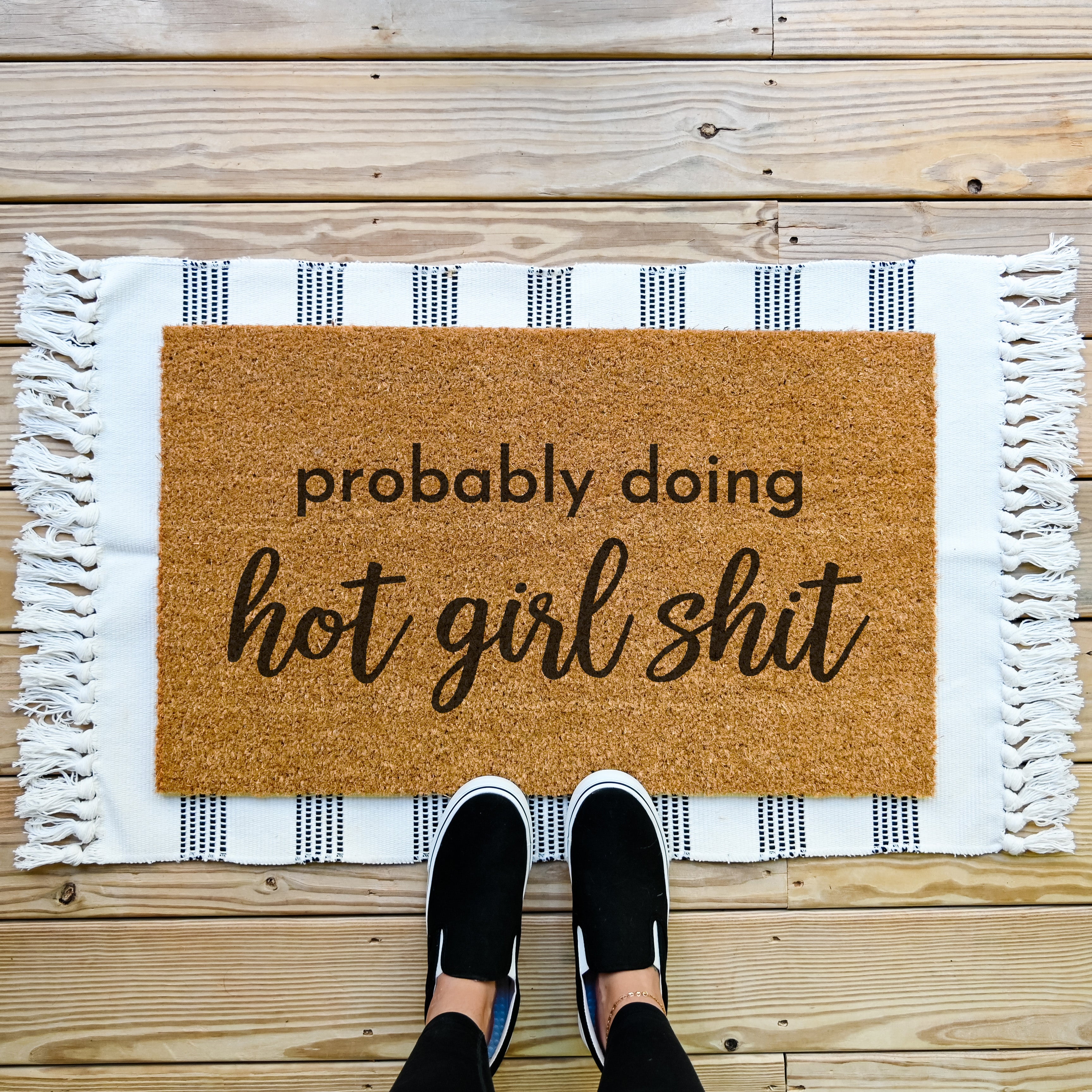 Probably Doing Hot Girl Shit Doormat - Hamlin Row