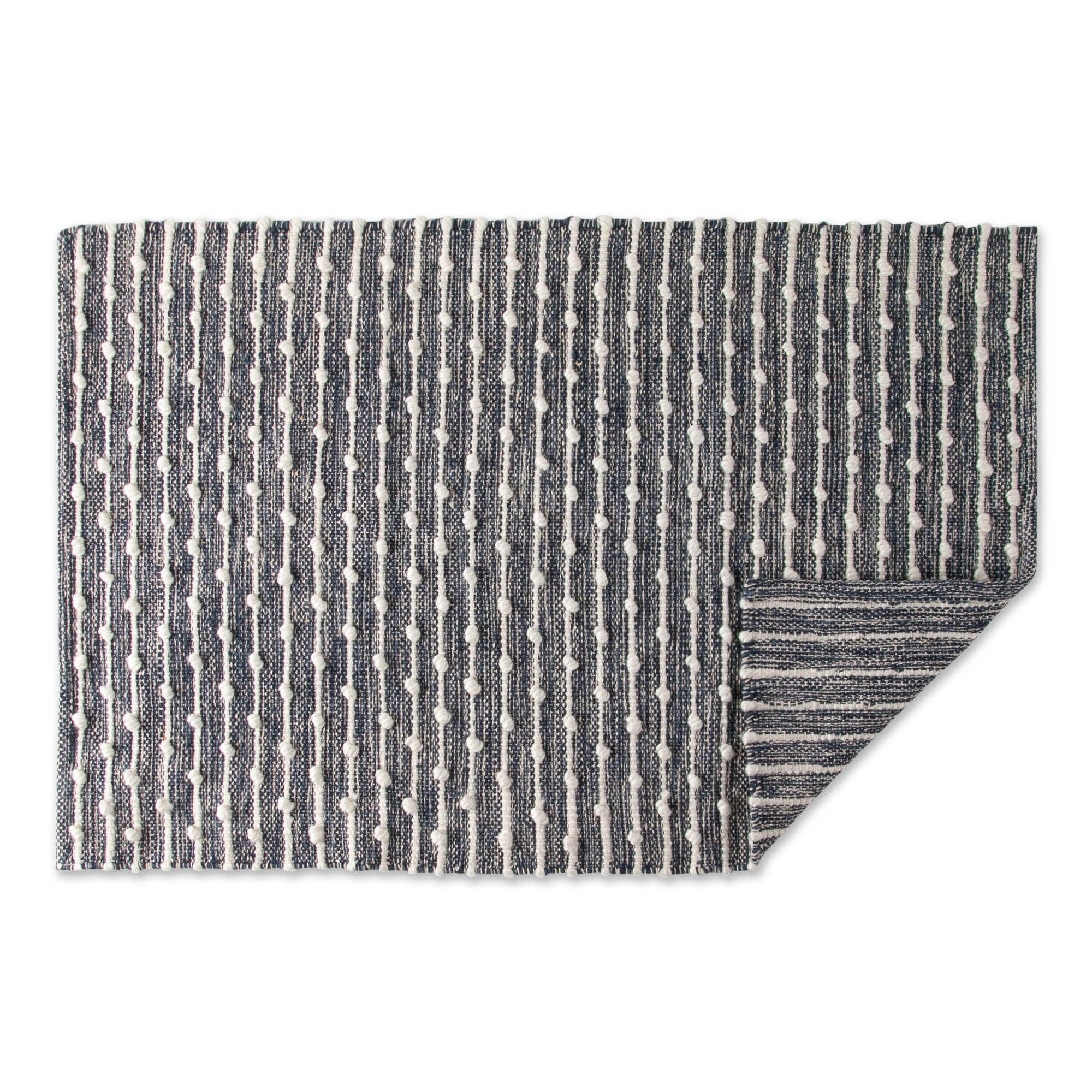 Recycled Cotton Loop Rug 2X3 Ft French Blue