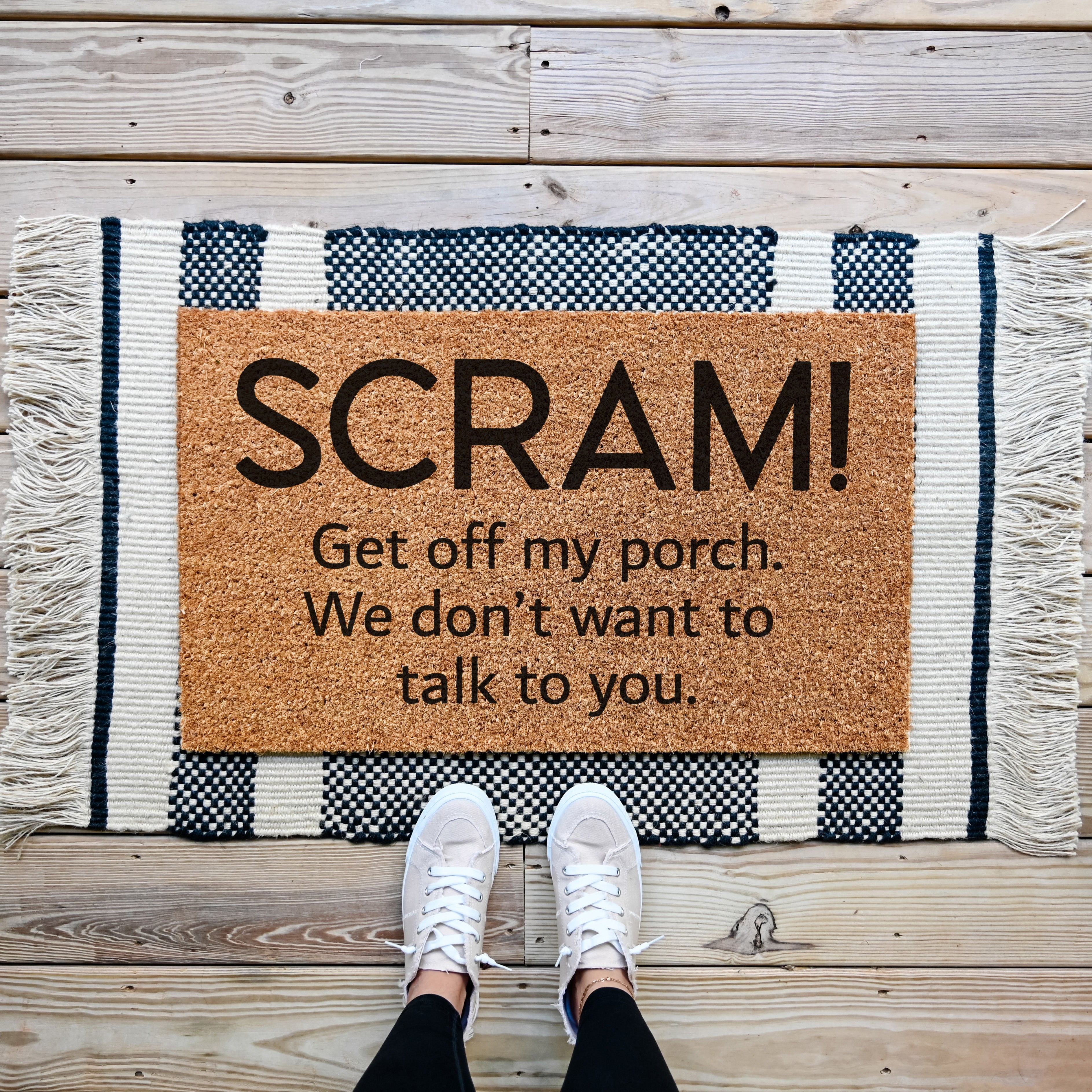 SCRAM! Get Off My Porch Doormat - Hamlin Row