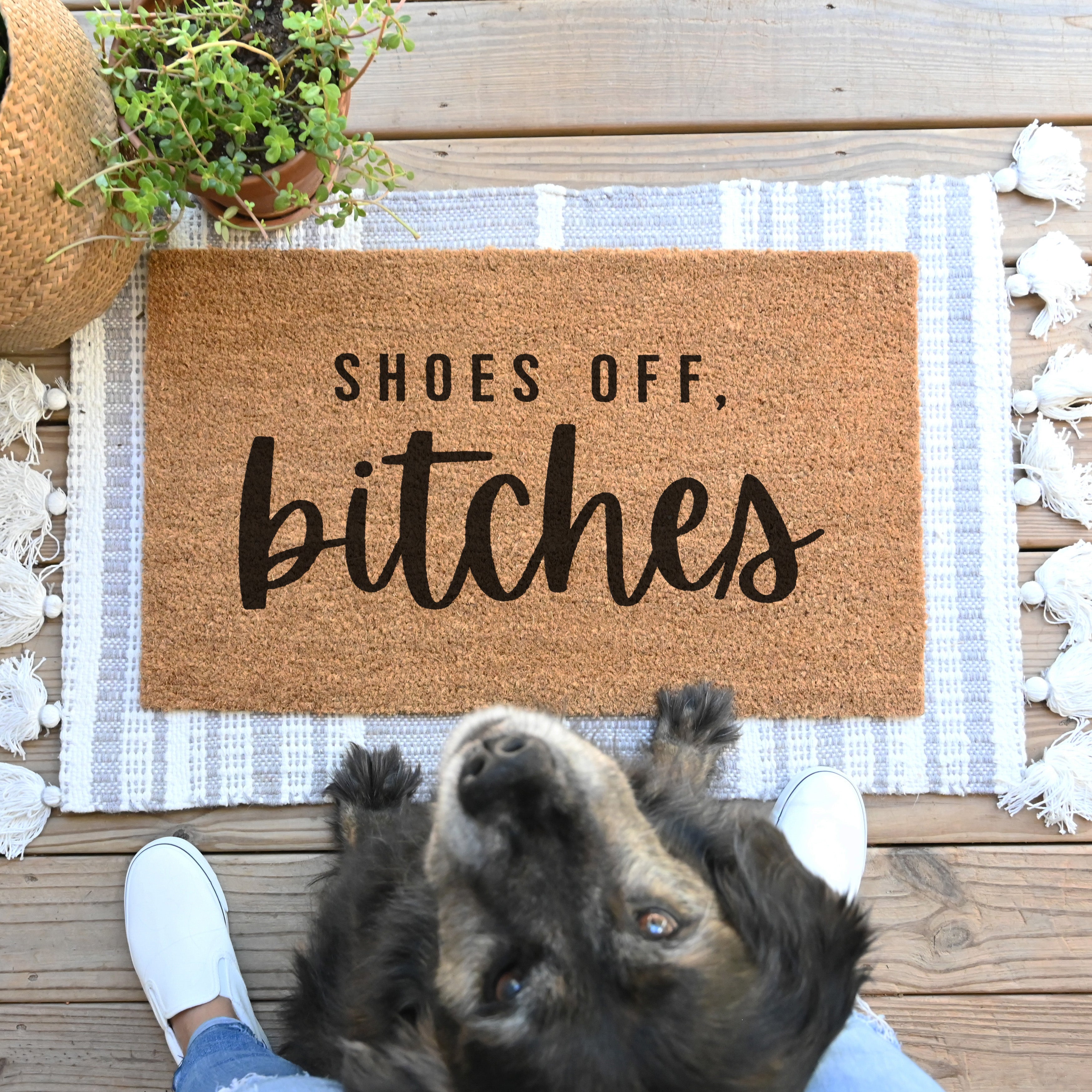 Shoes Off Bitches Doormat.