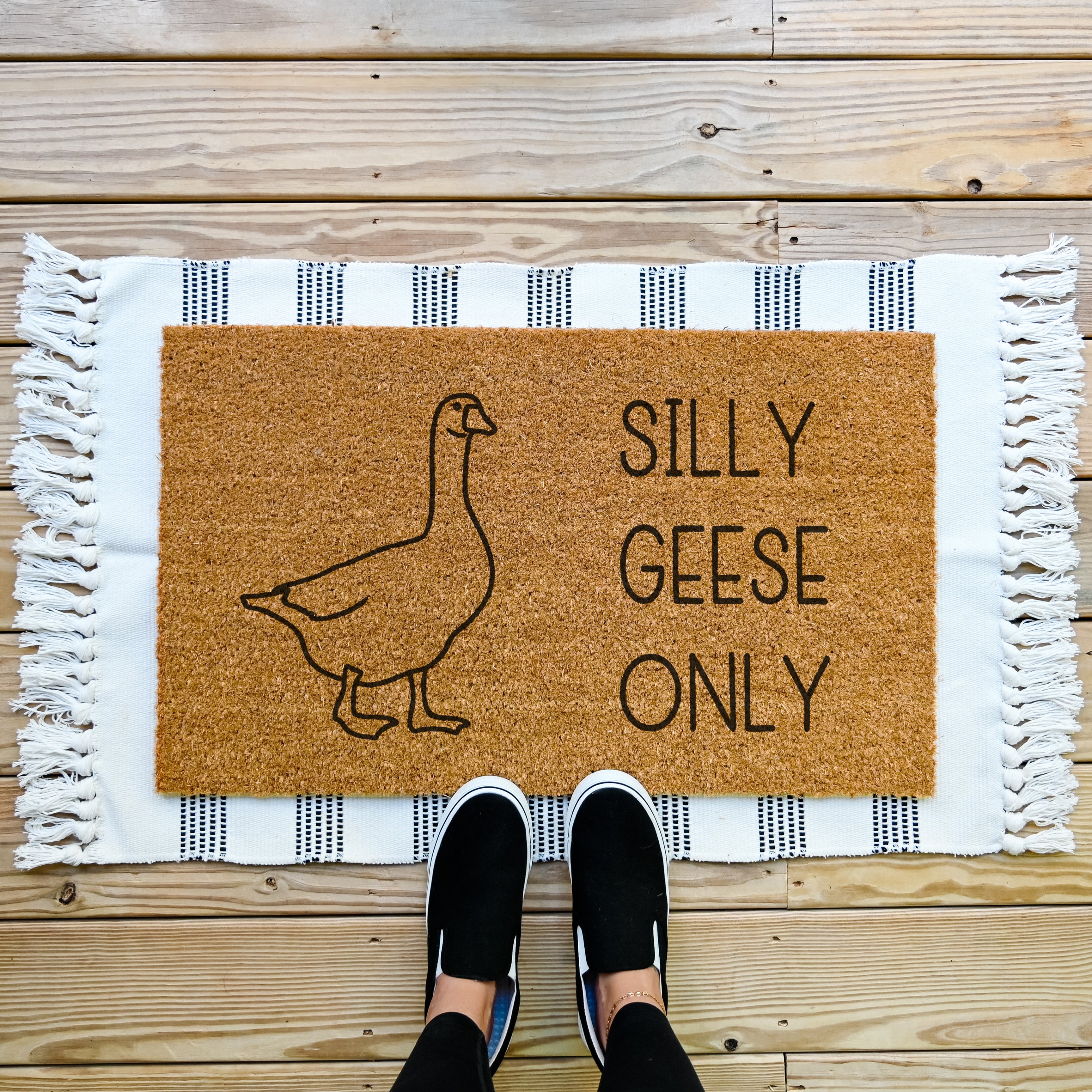 Silly Geese Only Doormat - Hamlin Row