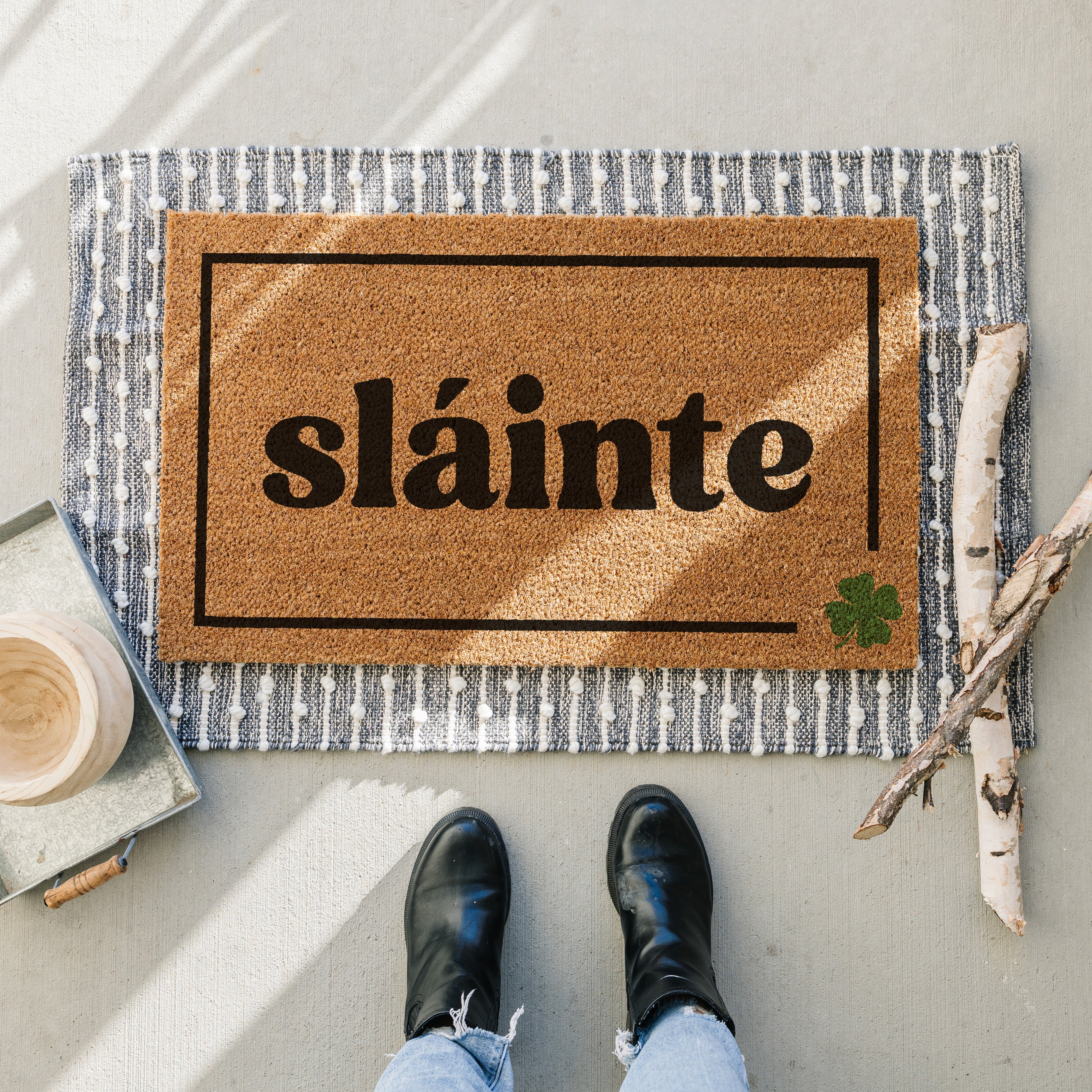 Irish doormat that says Sláinte