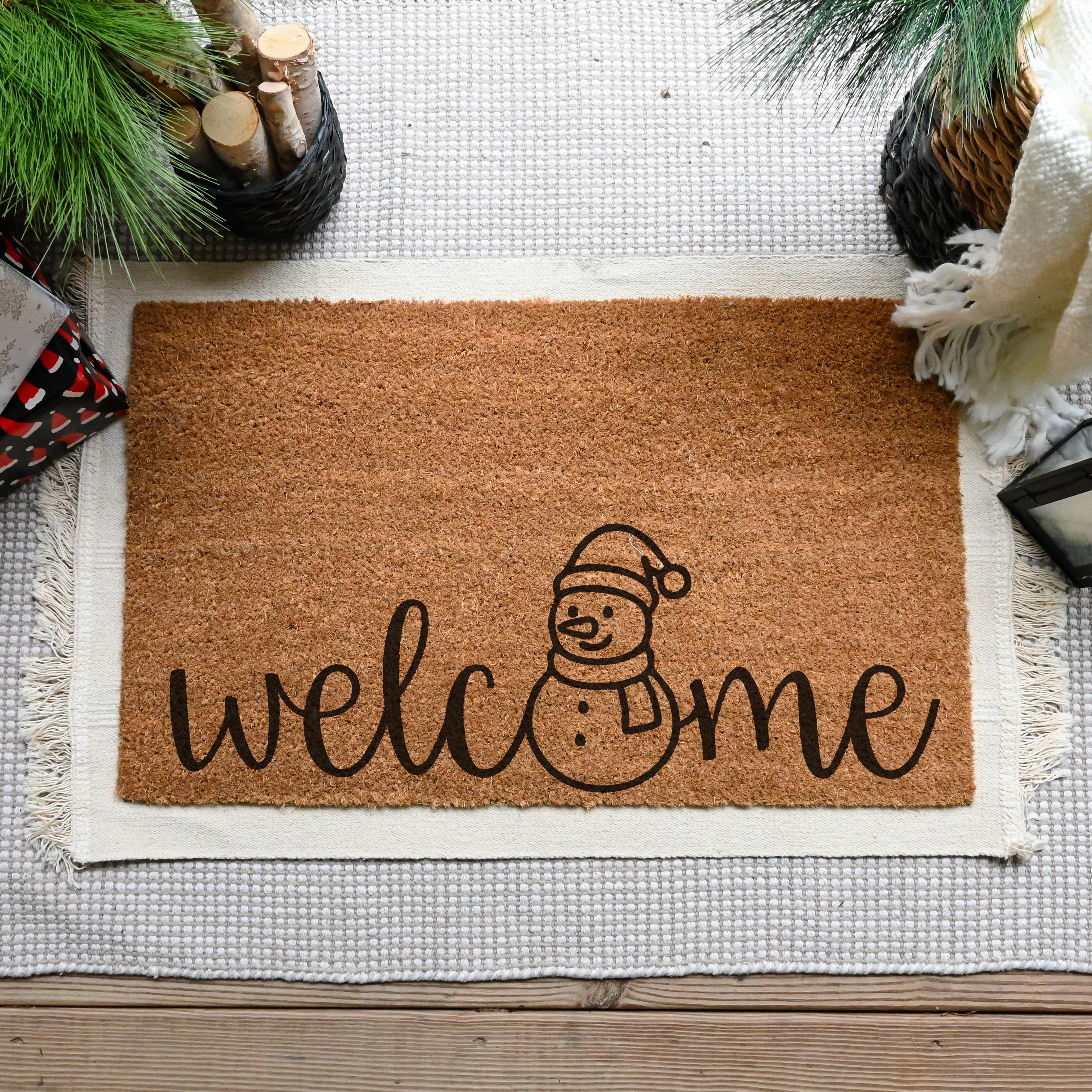 Snowman Welcome Doormat - Hamlin Row