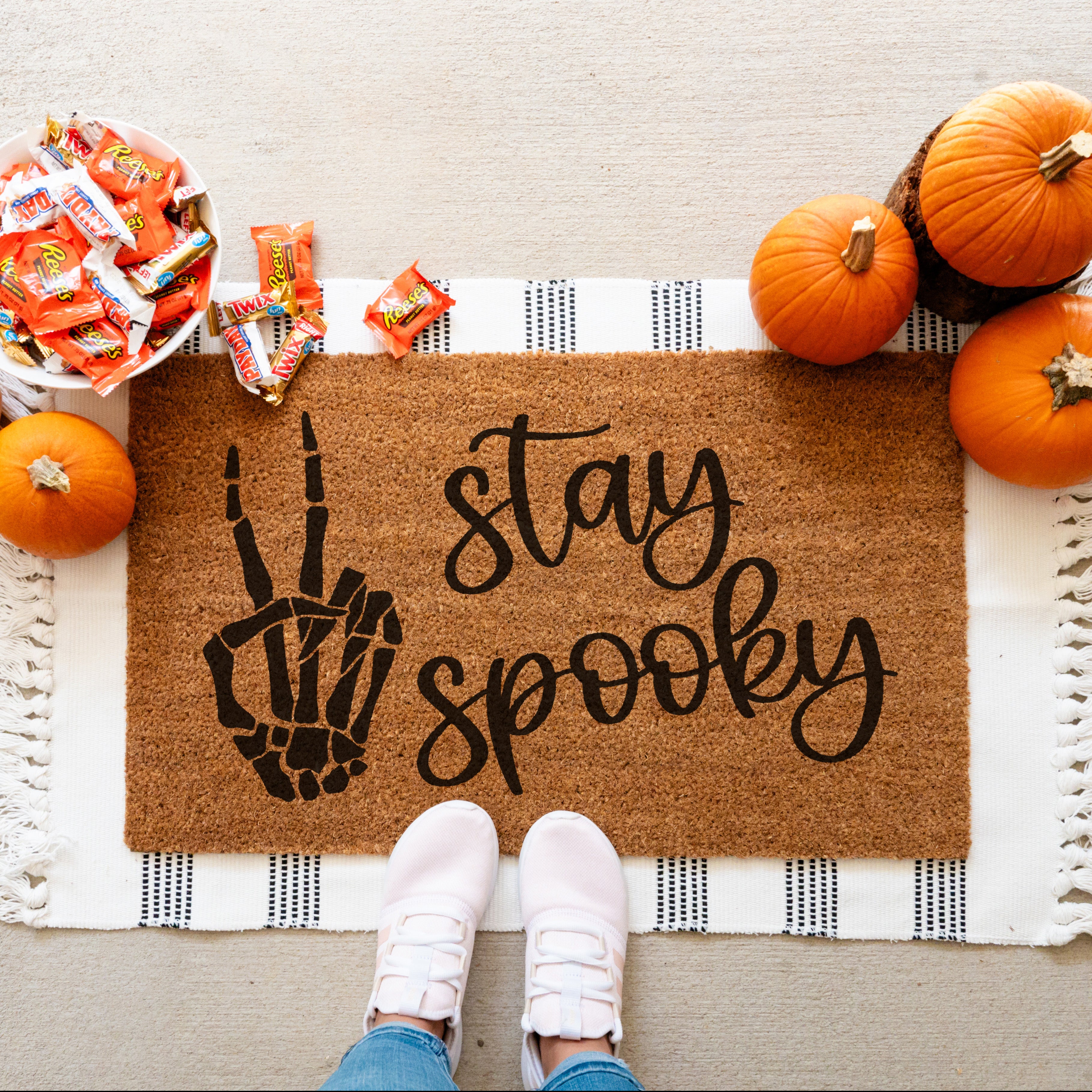Stay Spooky Doormat.  Coir doormat.  Halloween doormat.