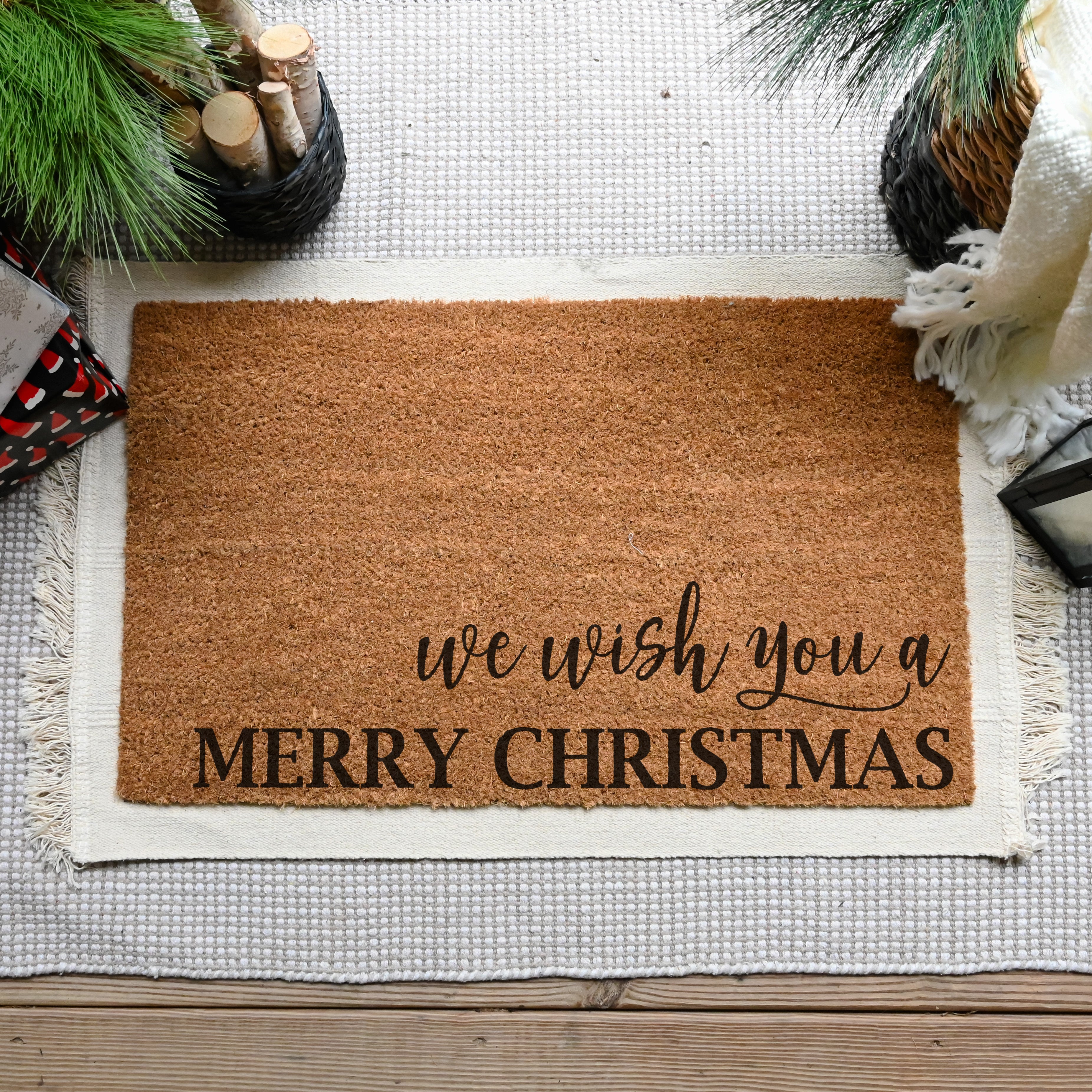 We Wish You A Merry Christmas Door Mat