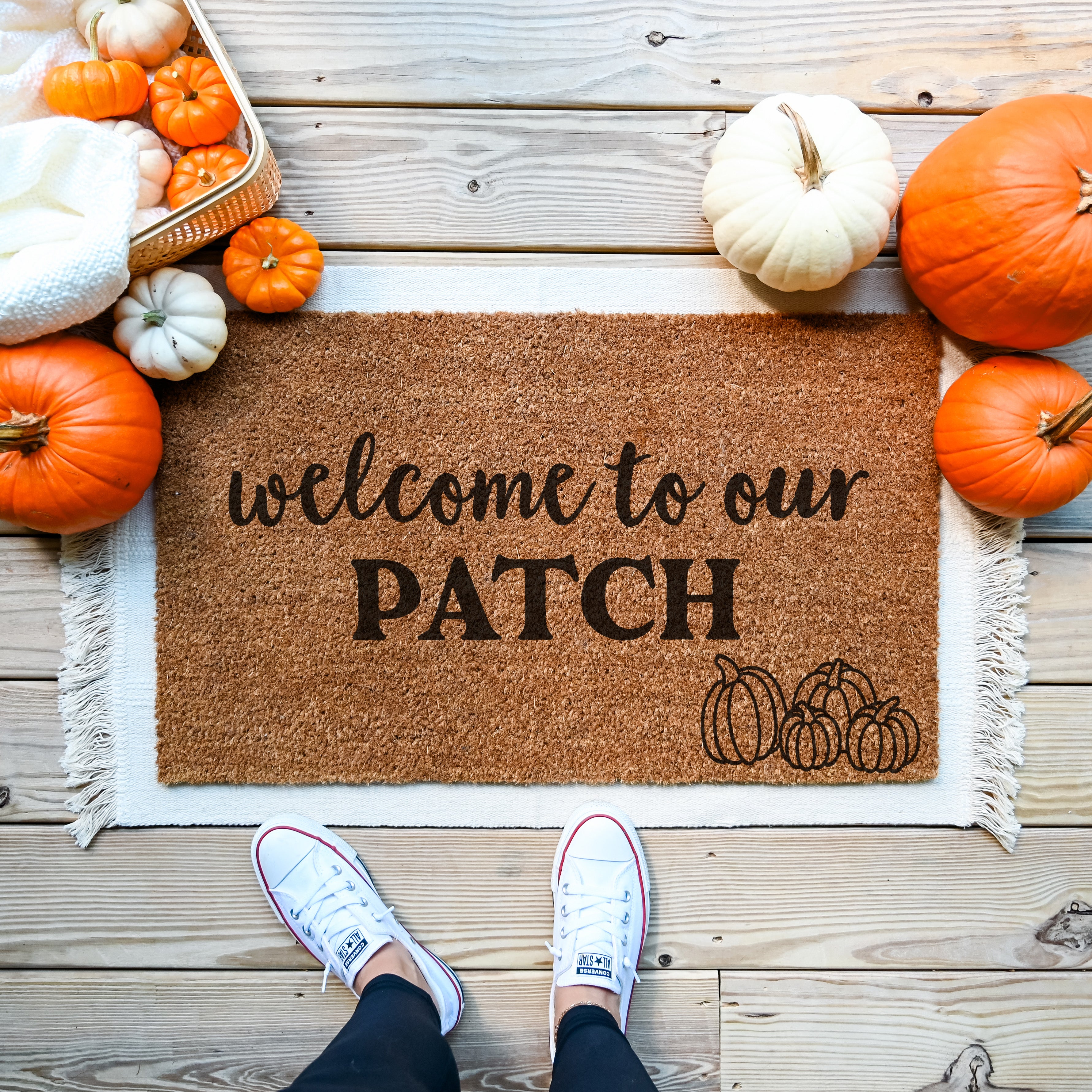 Welcome To Our Patch Doormat - Hamlin Row