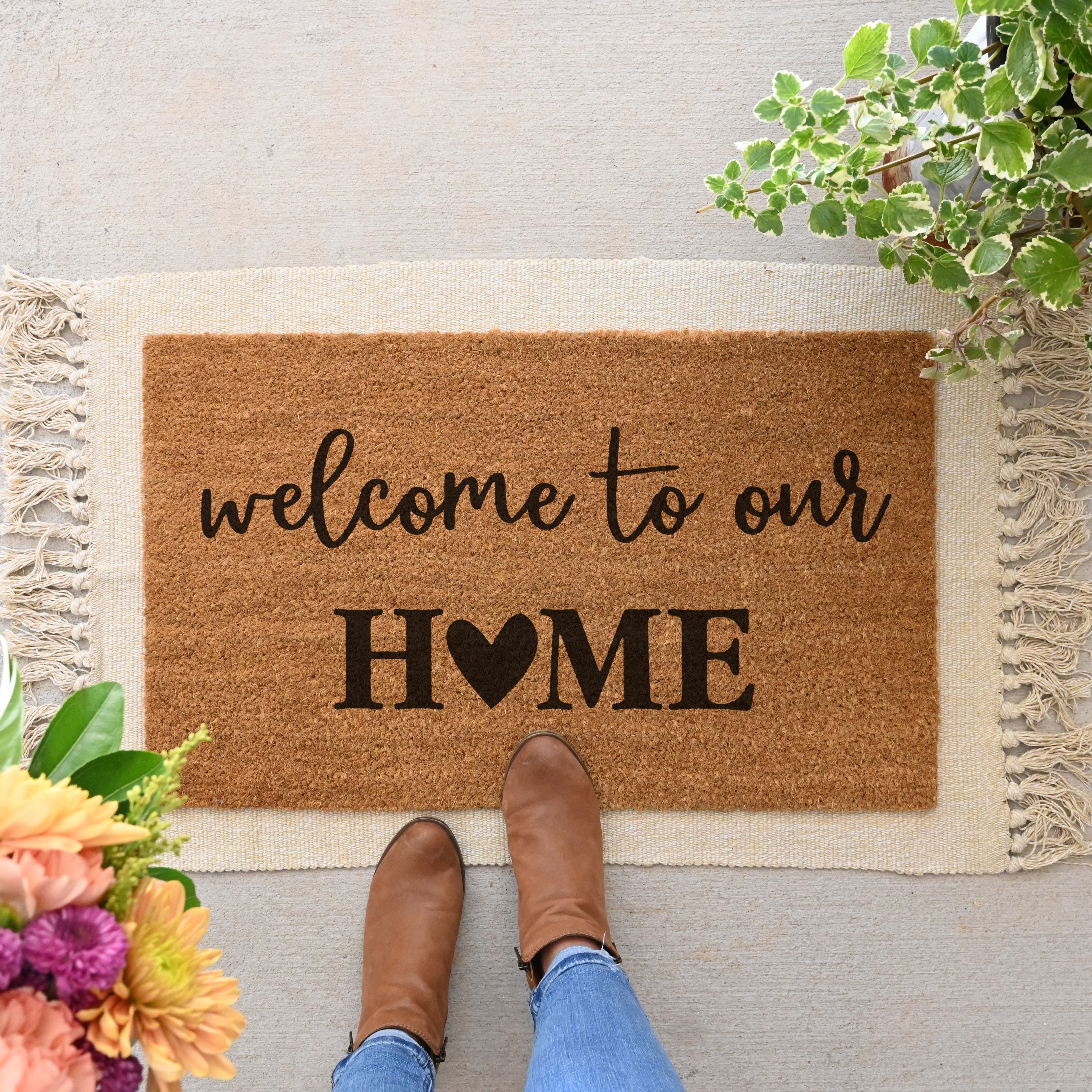 Welcome To Our Home Doormat - Hamlin Row