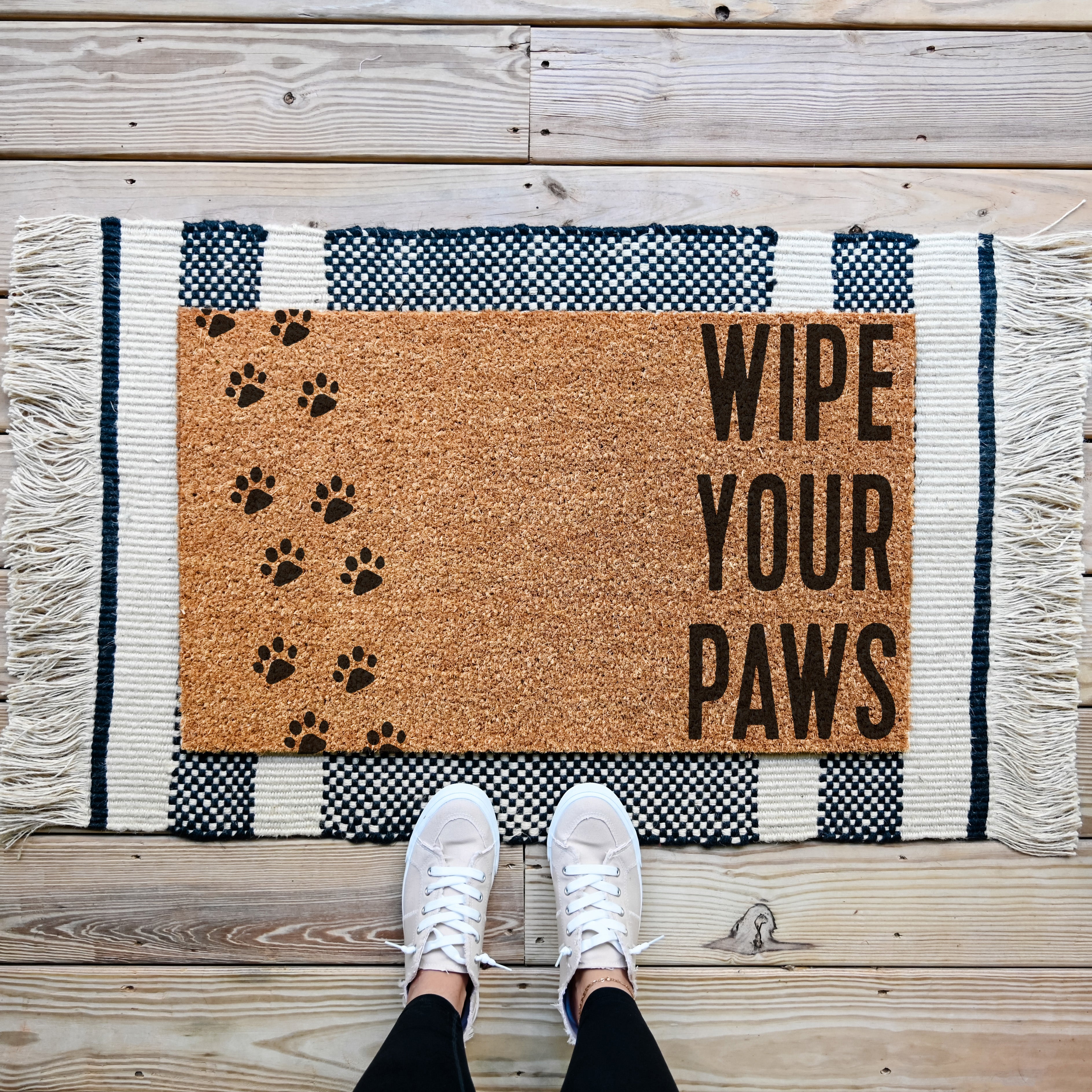 wipe your paws doormat. coir doormat. pet doormat.  cat and dog doormat