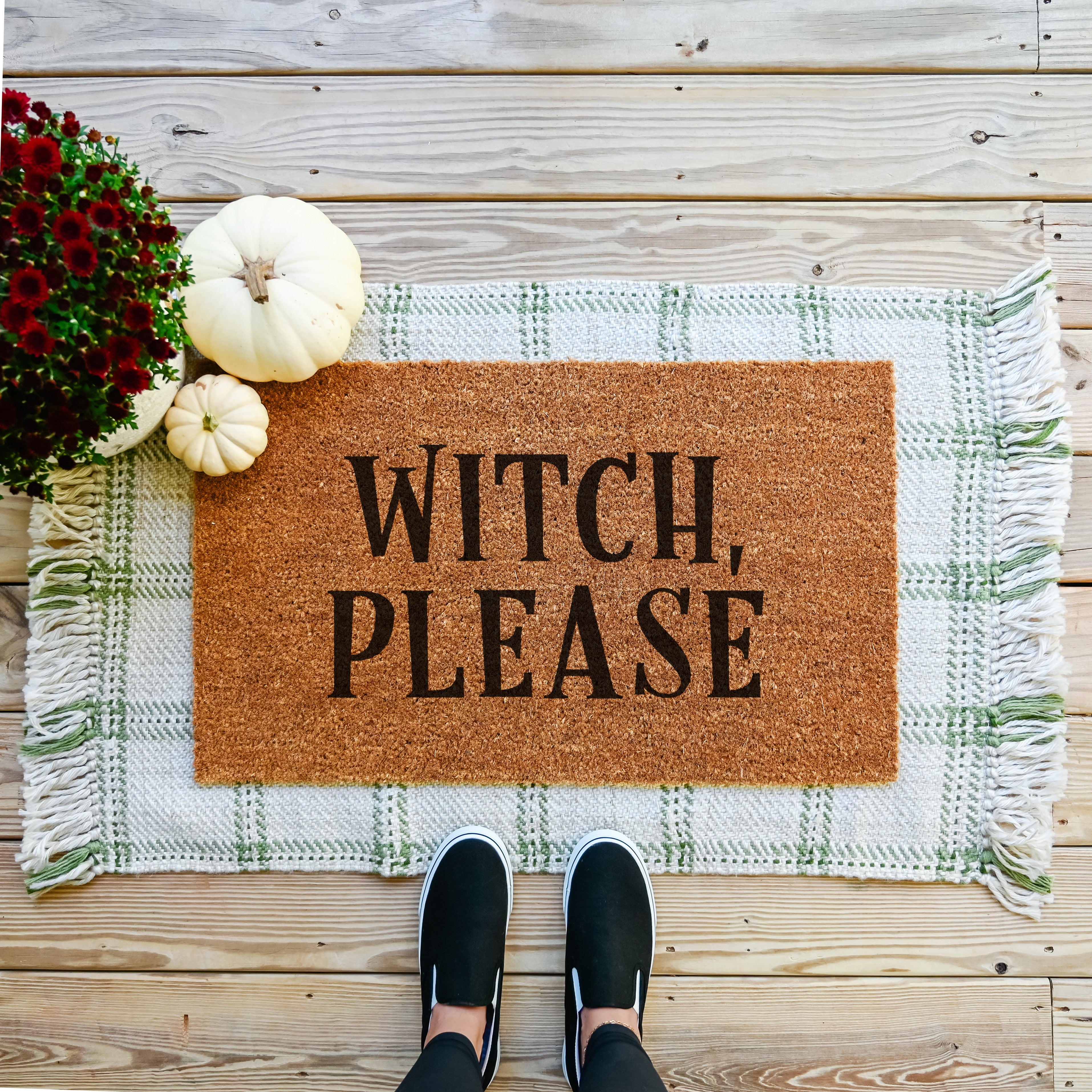 Witch Please Doormat.  Coir doormat.  Halloween doormat.