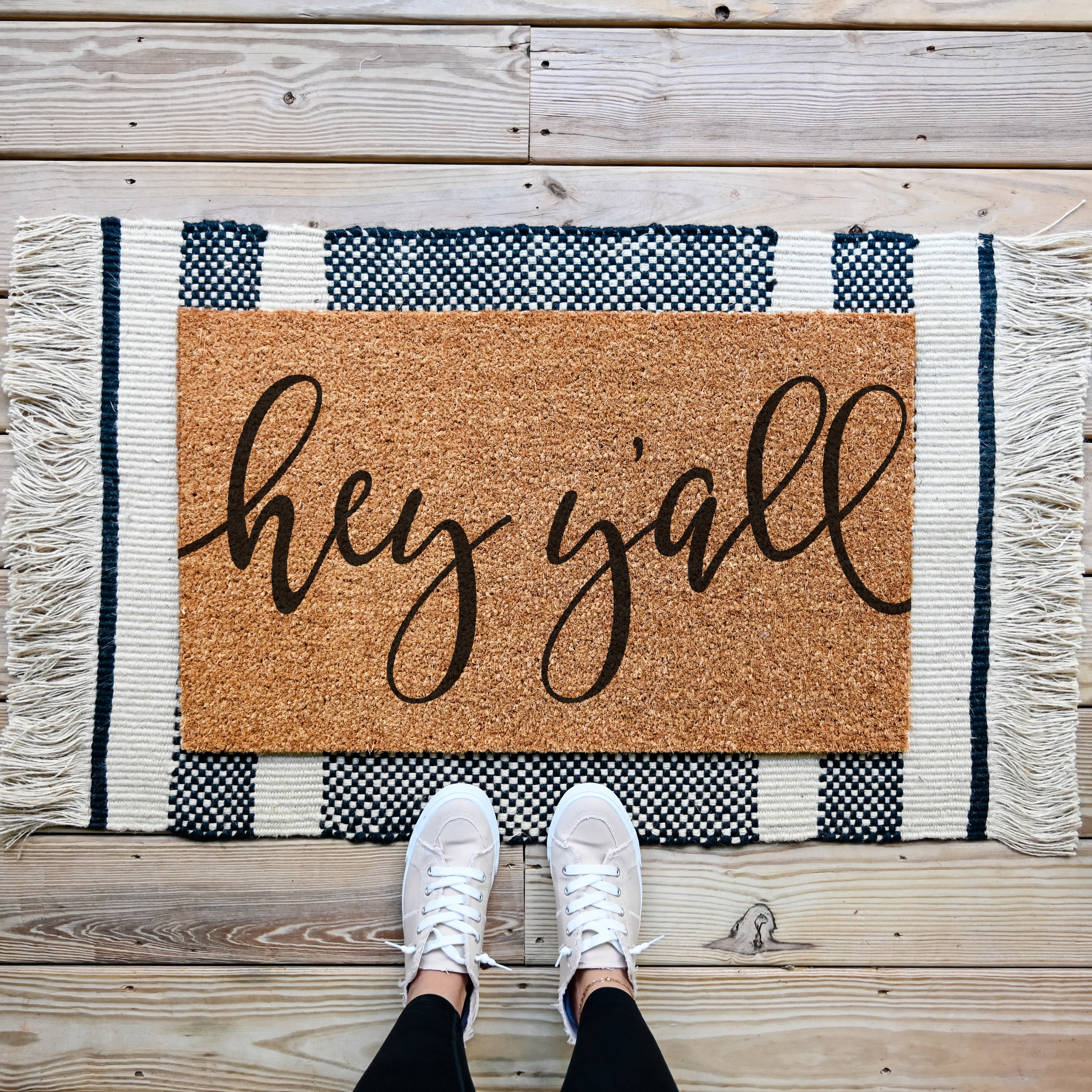 Hey Y'all Doormat. Coir doormat. Welcome doormat.