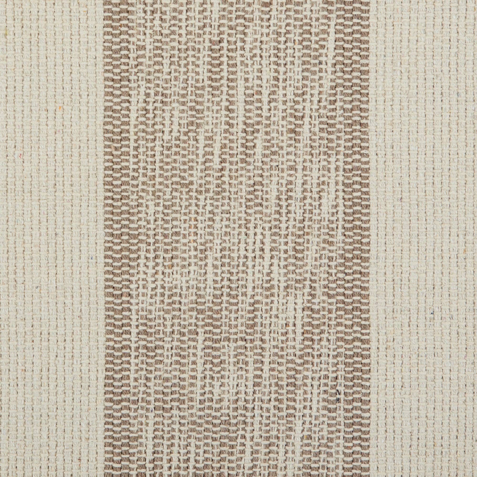 Brown Variegated Stripe Recycled Yarn Rug