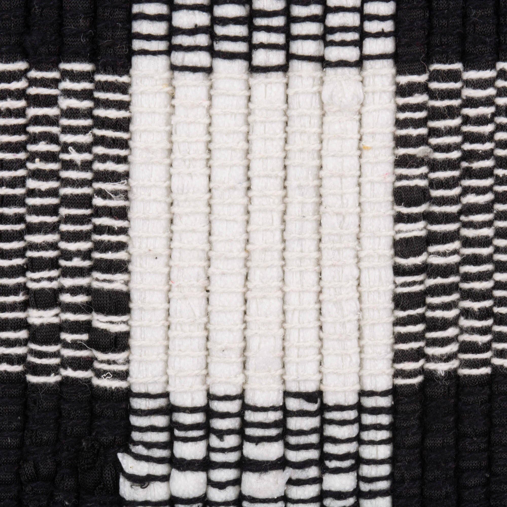 Black & White Buffalo Check Rag Rug