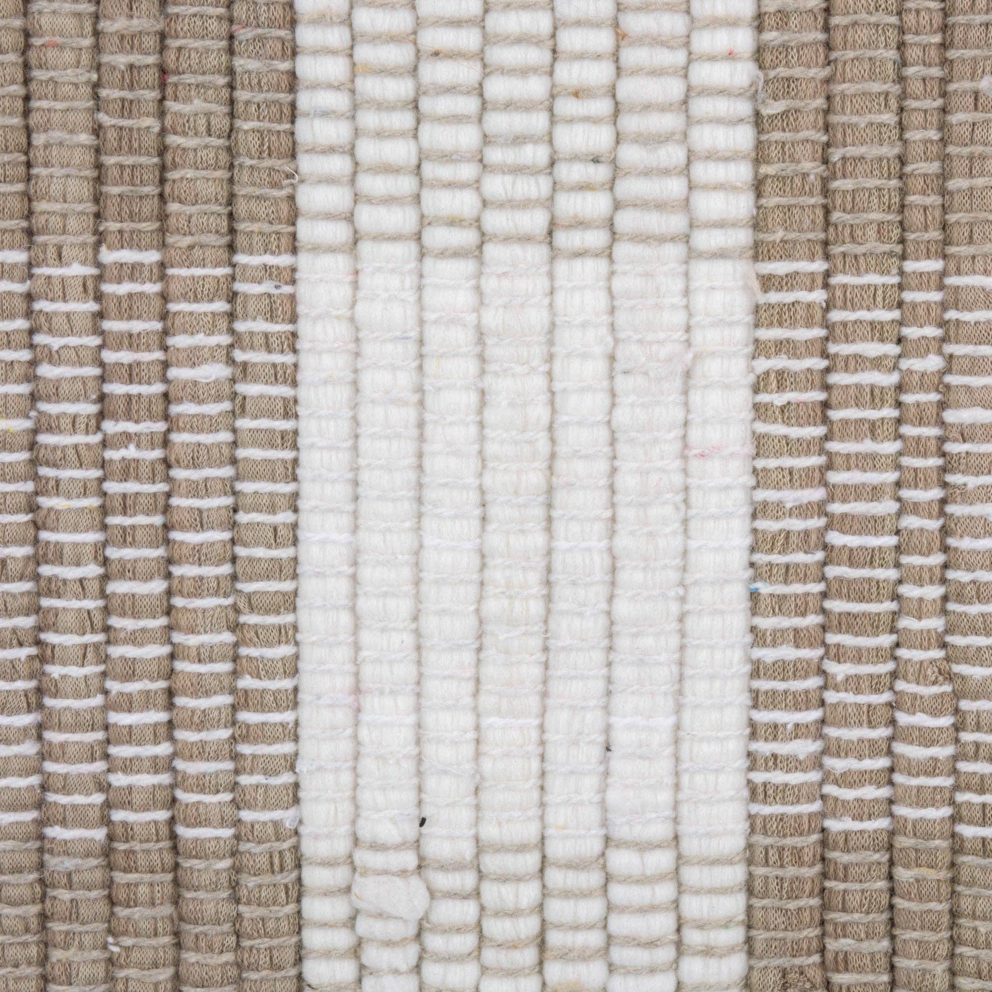 Buffalo Check Rag Rug Stone & Cream 