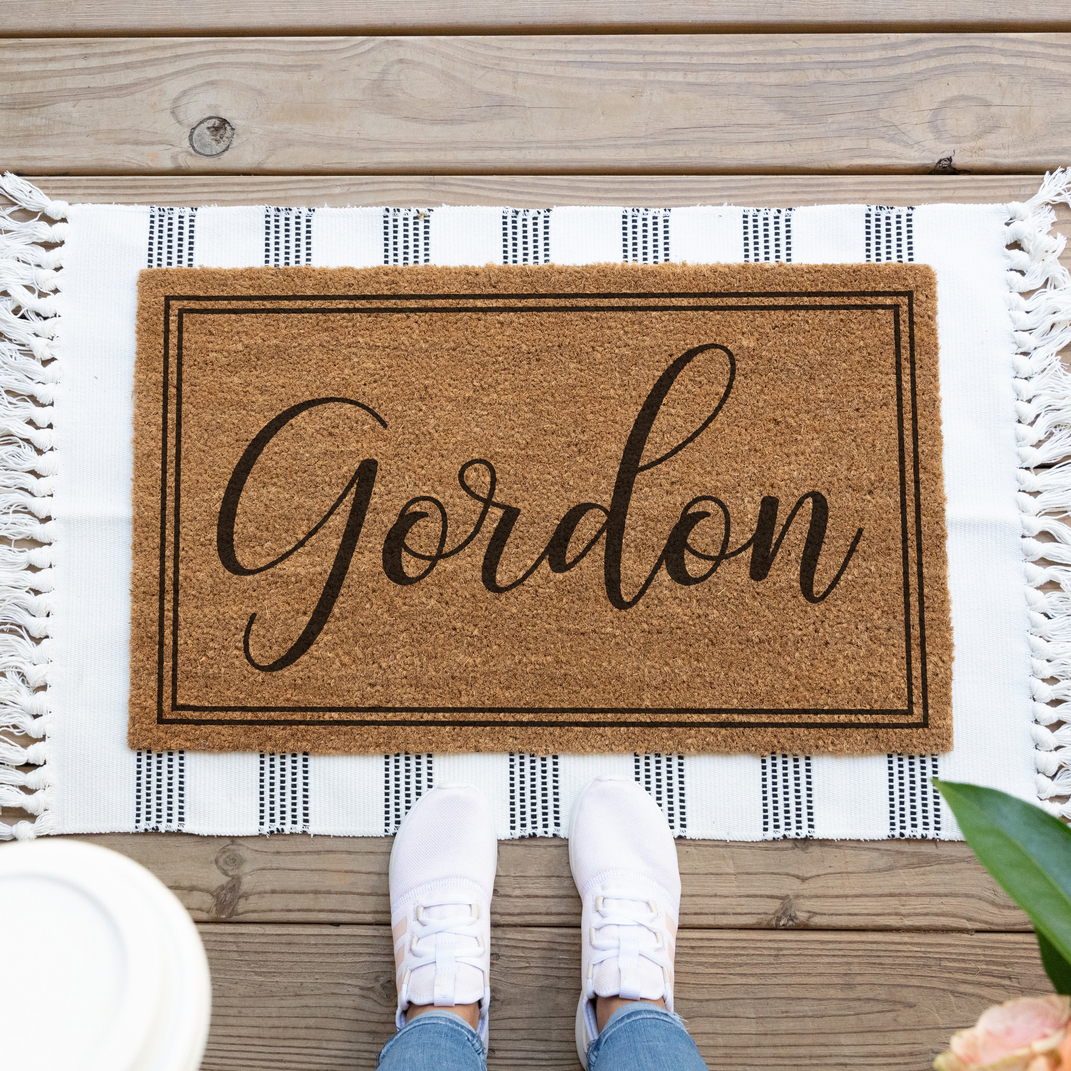 Plain Last Name Custom Doormat
