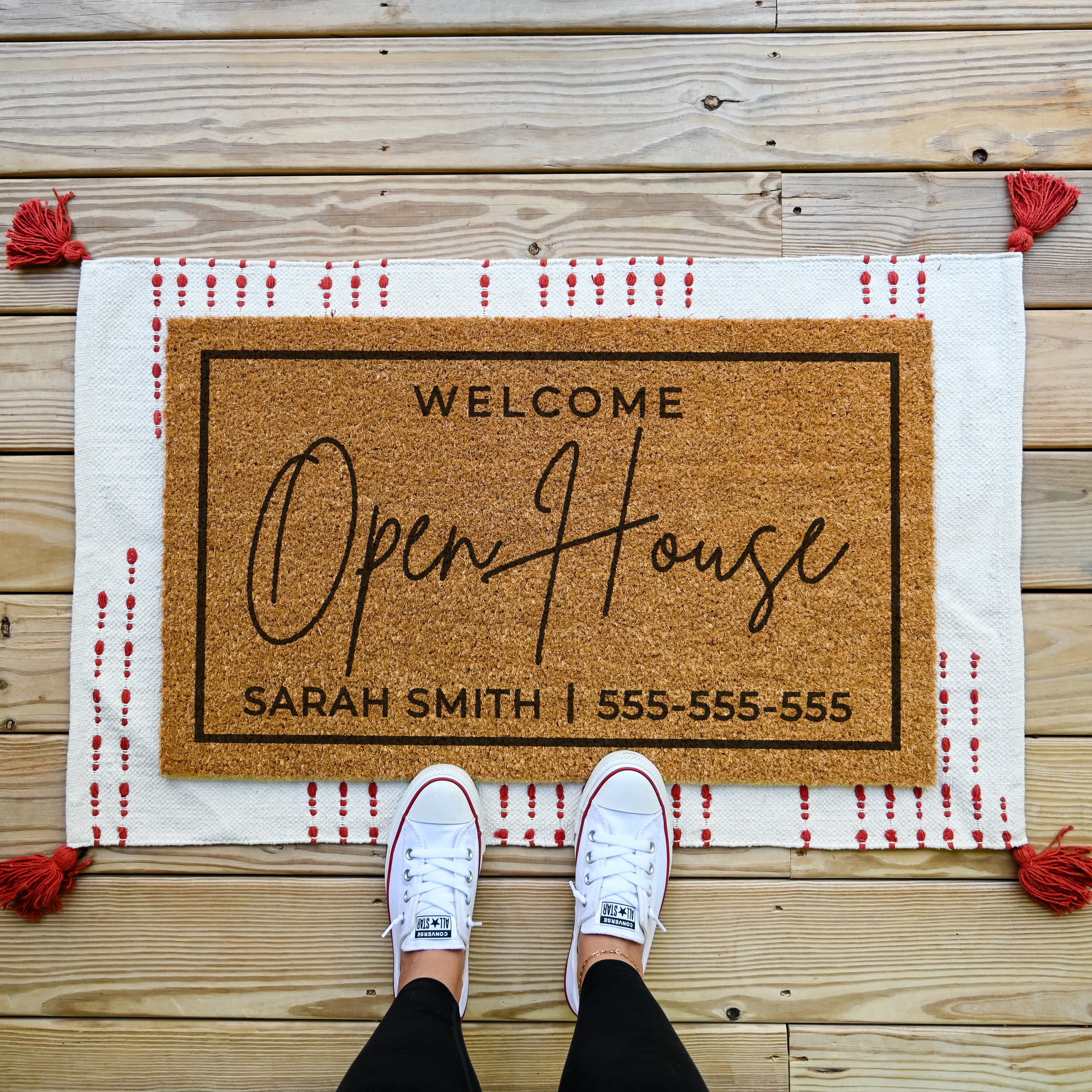 Custom Open House Doormat for Real Estate Agents