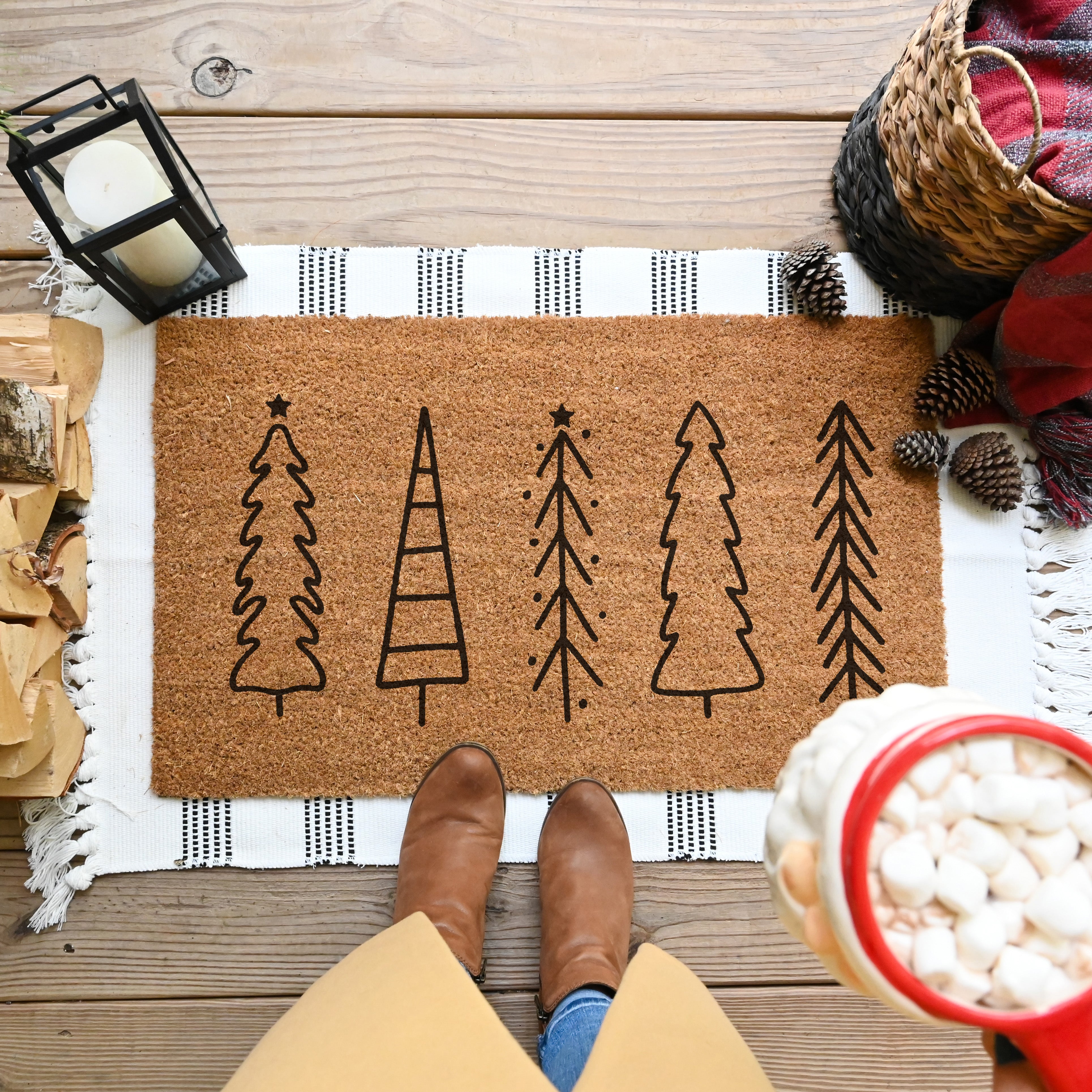 Christmas Trees Doormat