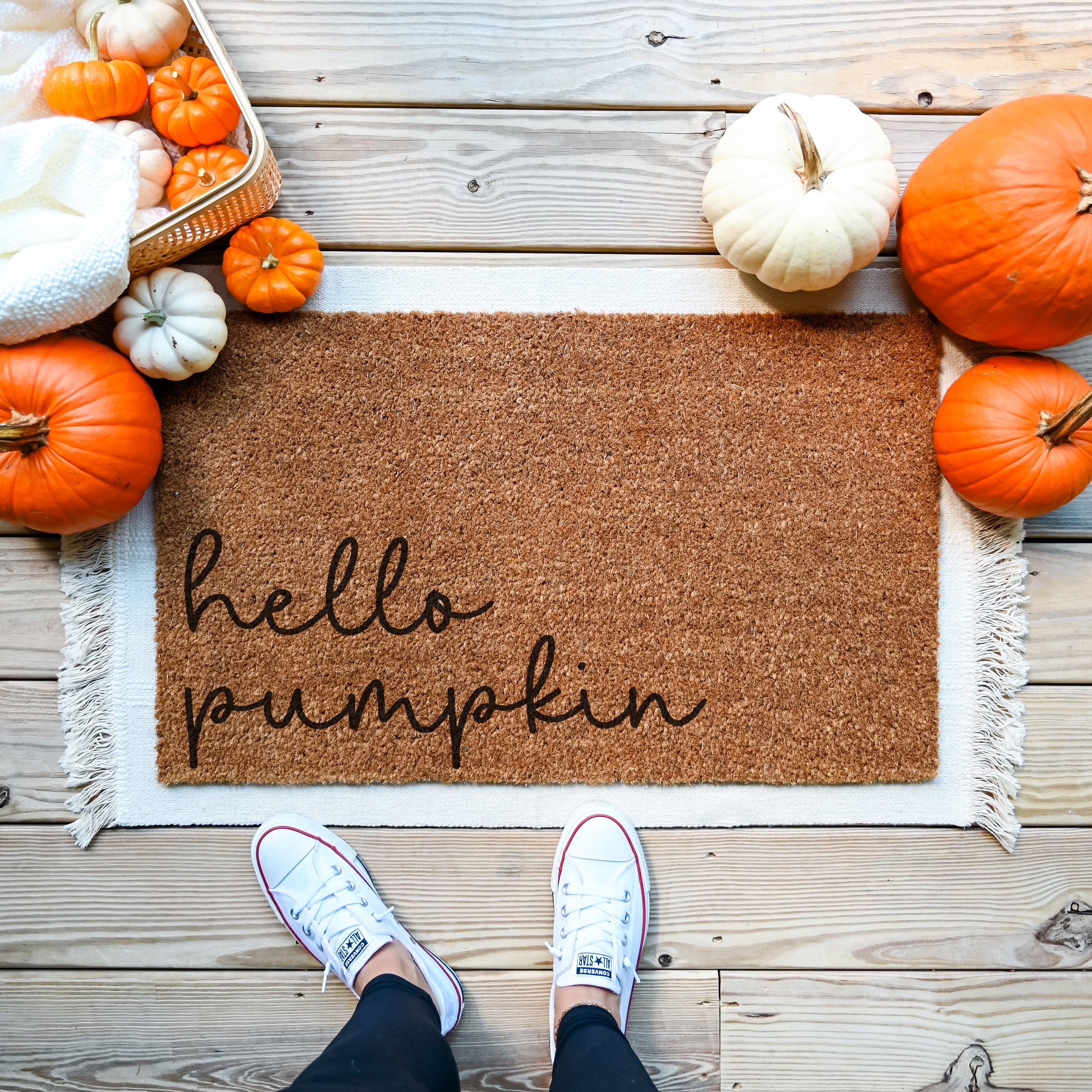 Hello Pumpkin Door Mat - Hamlin Row