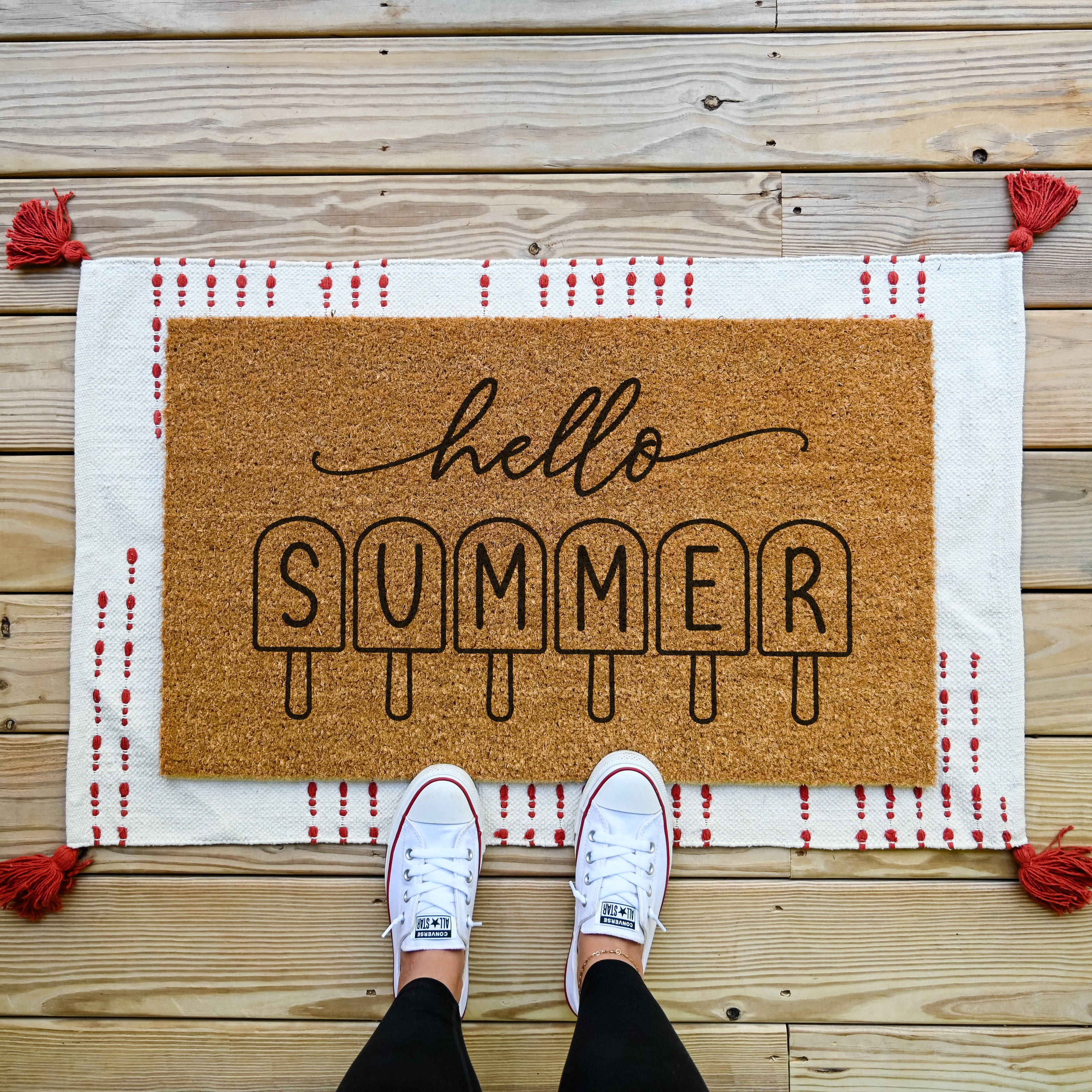 Hello Summer Popcicle Doormat
