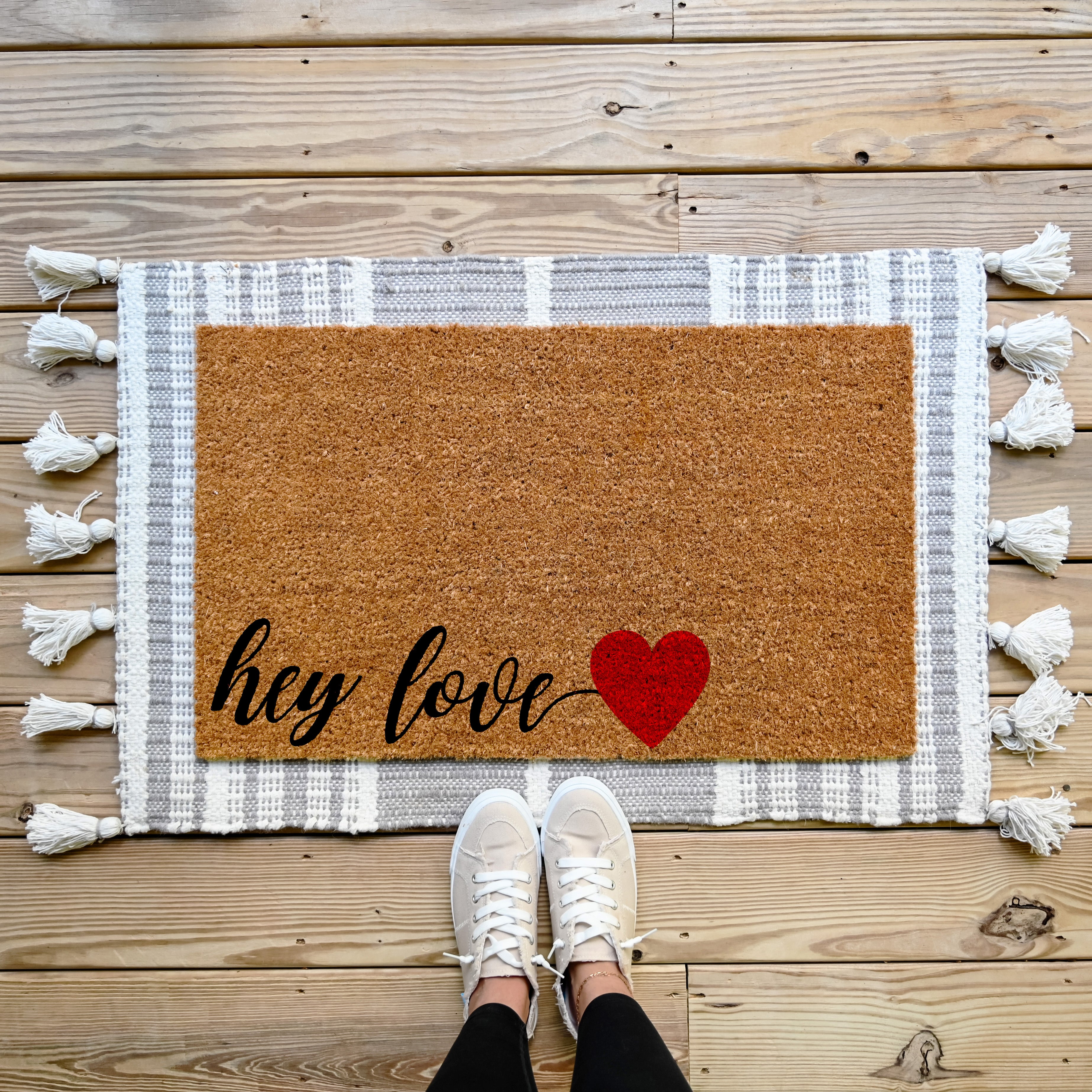 Hey Love Valentine's Day Doormat - Hamlin Row