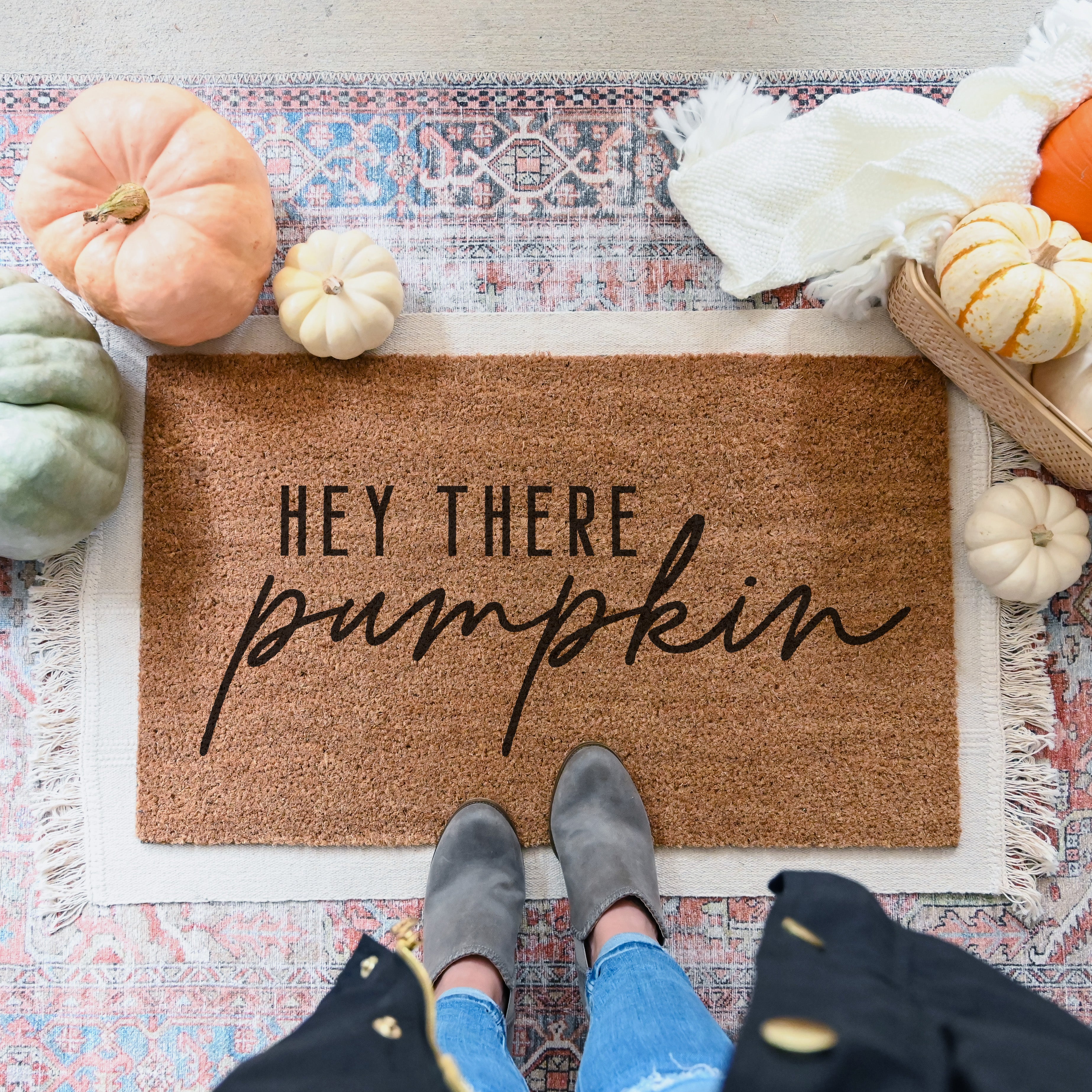 Hey There Pumpkin Door Mat - Hamlin Row